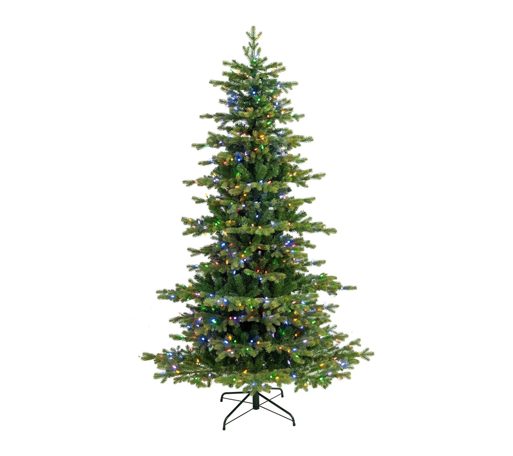 Glitzhome 7.5ft PreLit Green Full Fir Artificial Christmas Tree
