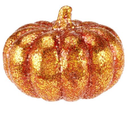 5-Piece Glitter Pumpkins by Valerie - QVC.com