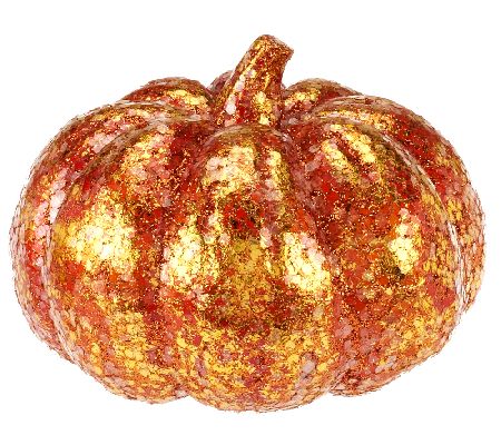 5-Piece Glitter Pumpkins by Valerie - QVC.com