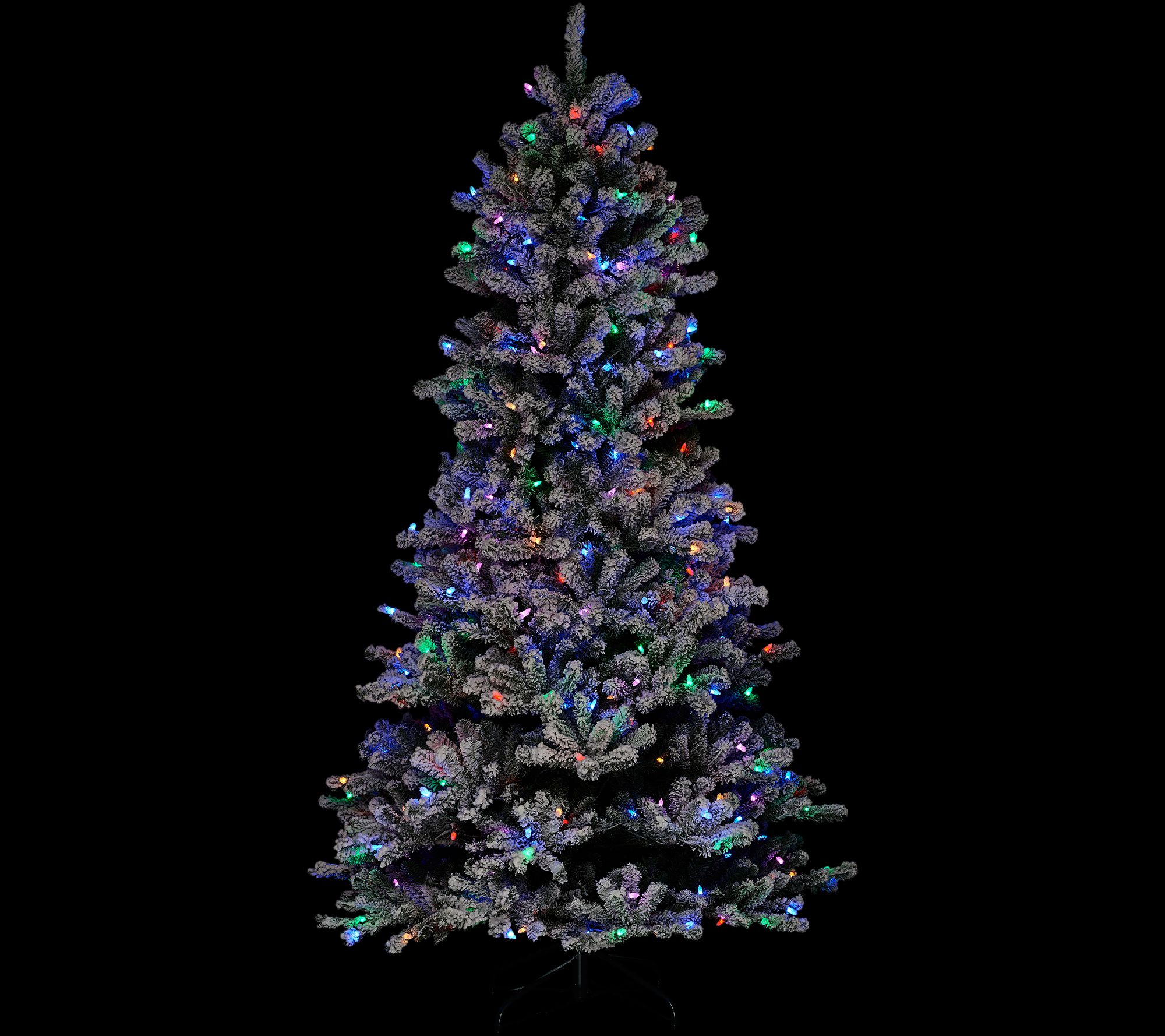 Santa's Best 9' Flocked 137 Function LED Smart Tree