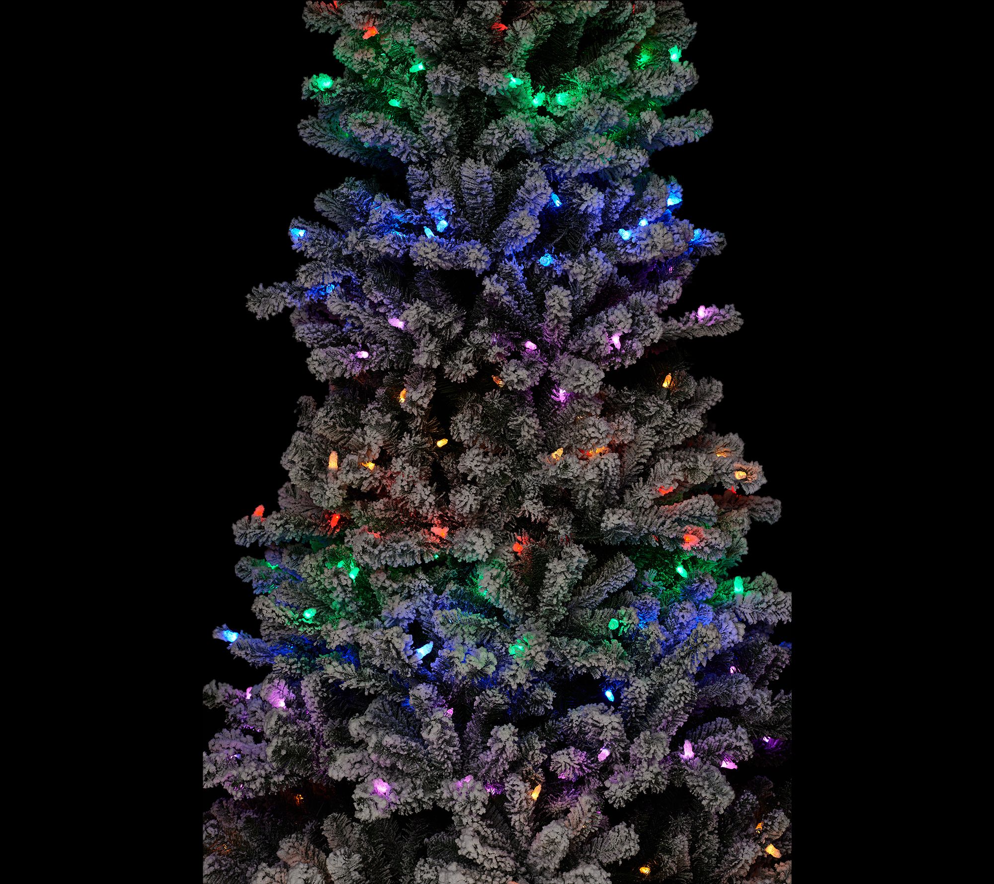 Santa's Best 9' Flocked 137 Function LED Smart Tree