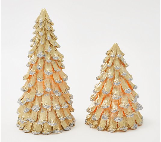 "As Is" Candle Impressions 6" & 8" Metallic Wax Tree Figurals