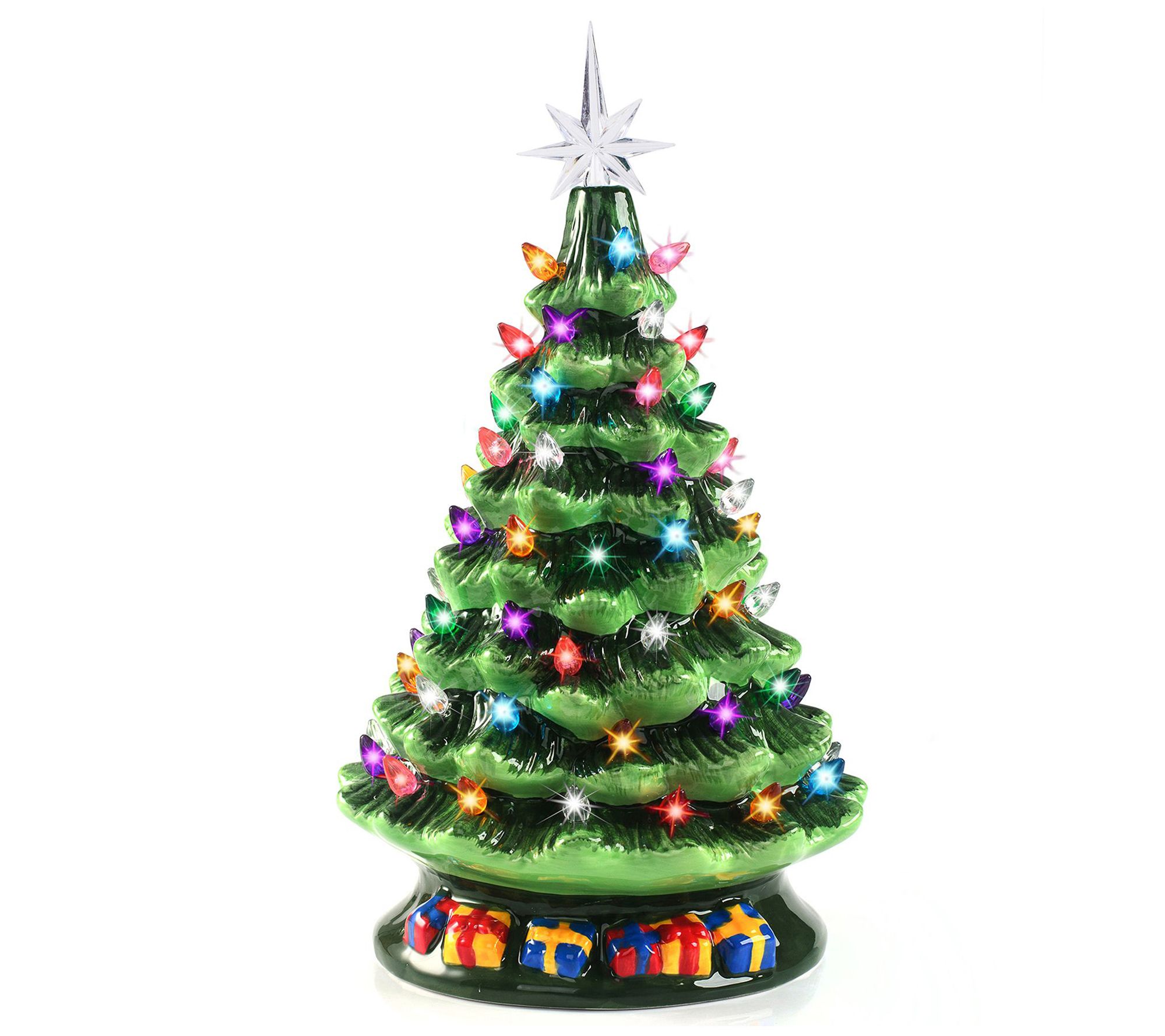 Joiedomi 15" Tabletop Pre-lit Ceramic ChristmasTree