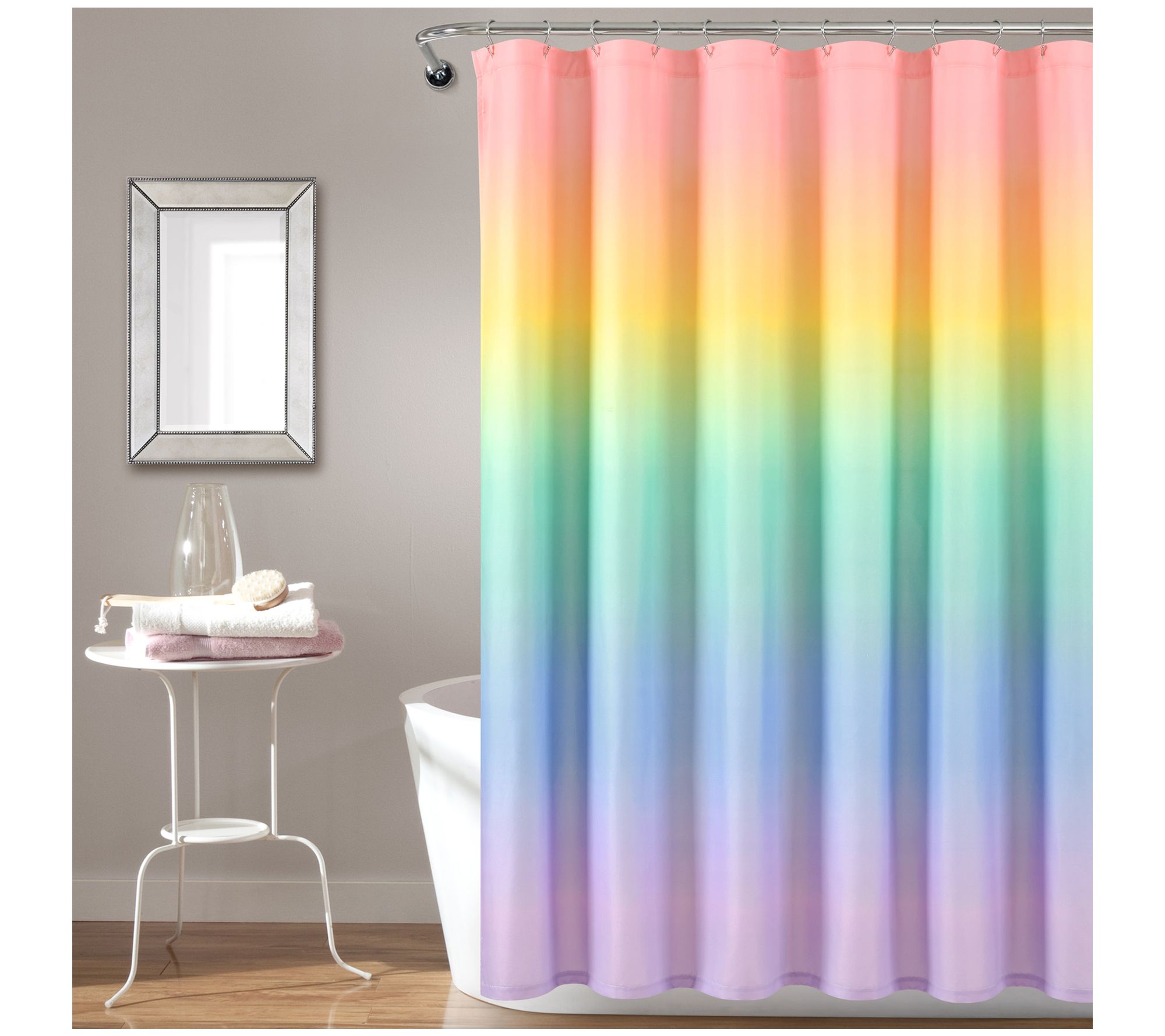 Rainbow Ombre Shower Curtain