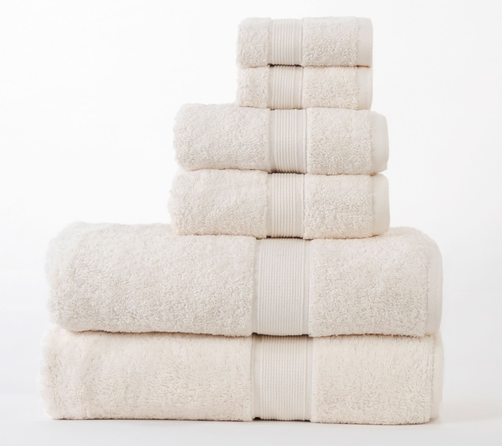 Superior Solid Organic Cotton Quick-Drying 6-Piece Towel Set