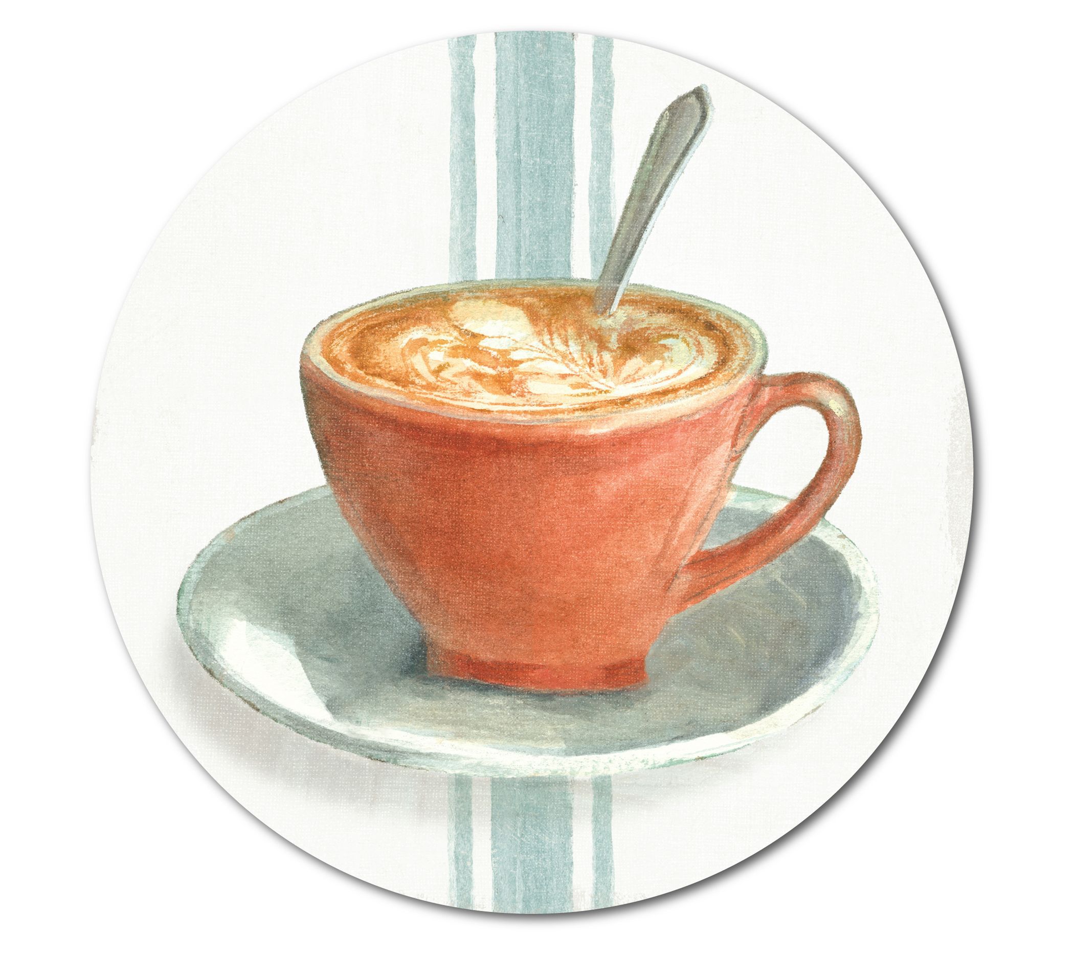 Courtside Market Wake Me Up Coffee III 12x12 Circular Wood