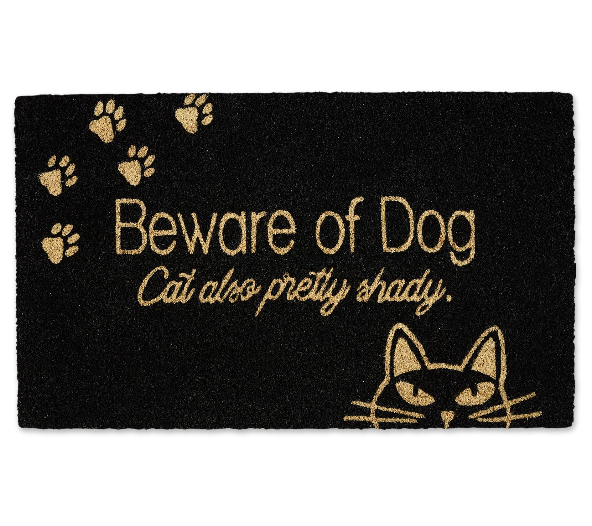 Design Imports Beware Of The Cat & Dog 18" x 30" Doormat