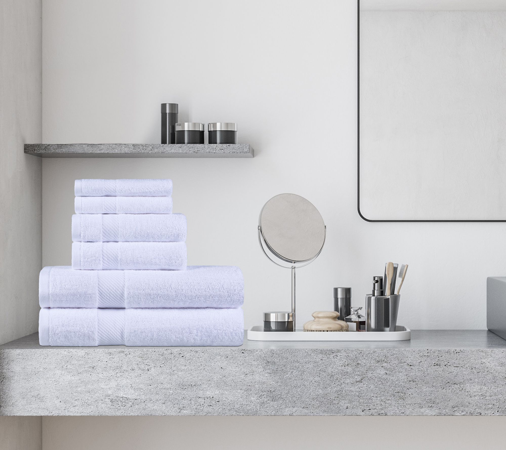 Superior Egyptian Cotton 6-Piece Kendell Absorbent Towel Set