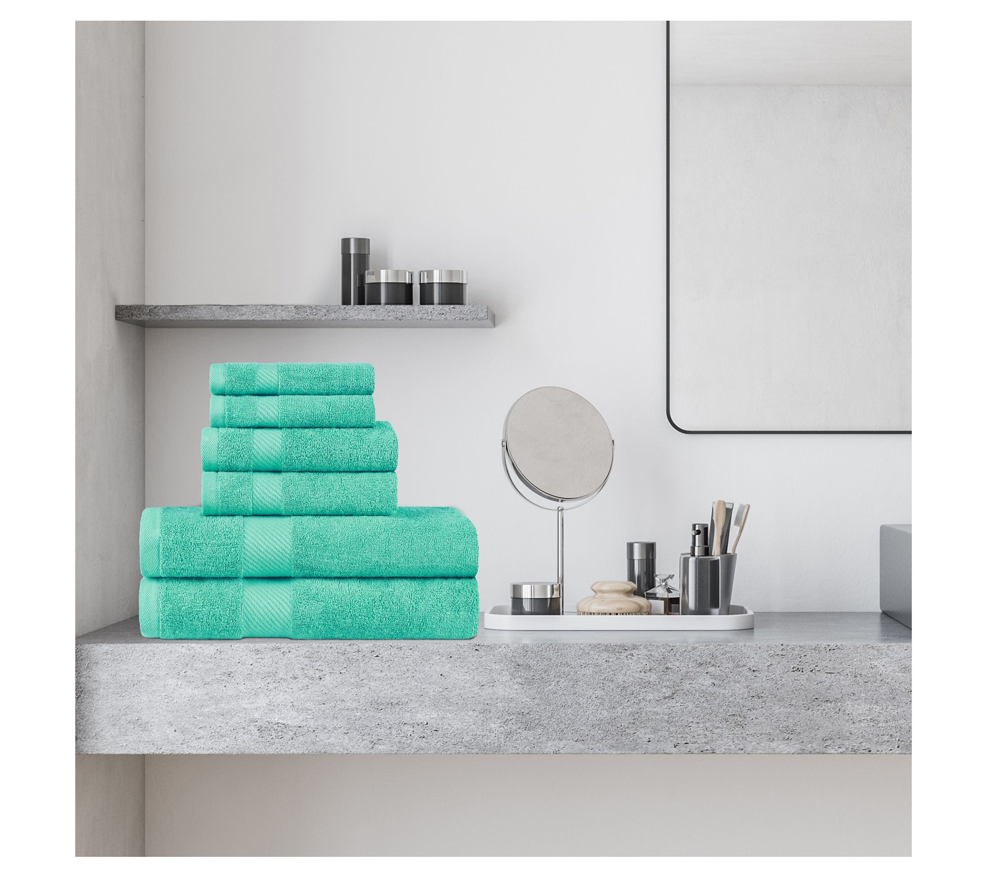 Superior Egyptian Cotton 6-Piece Kendell Absorbent Towel Set