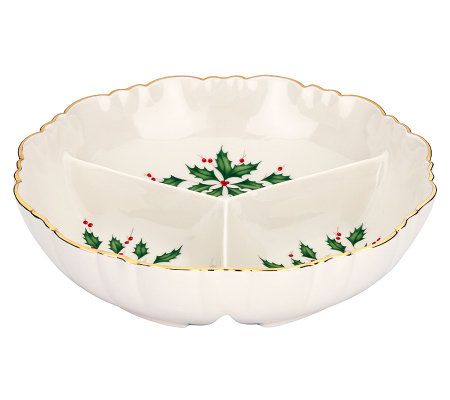 Lenox Holiday Archive Divided Condiment Server - QVC.com