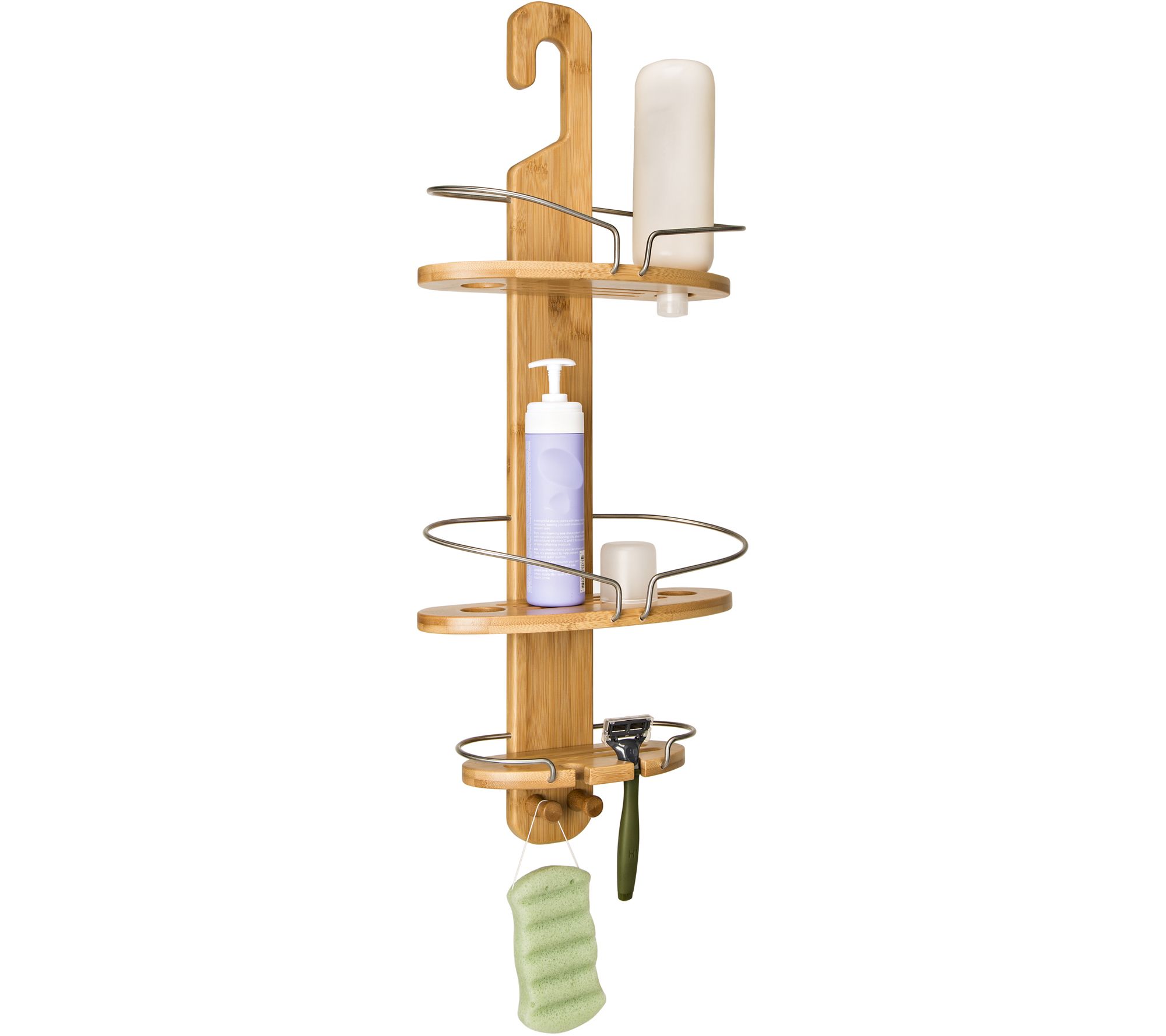 HoneyCanDo Bamboo Shower Caddy