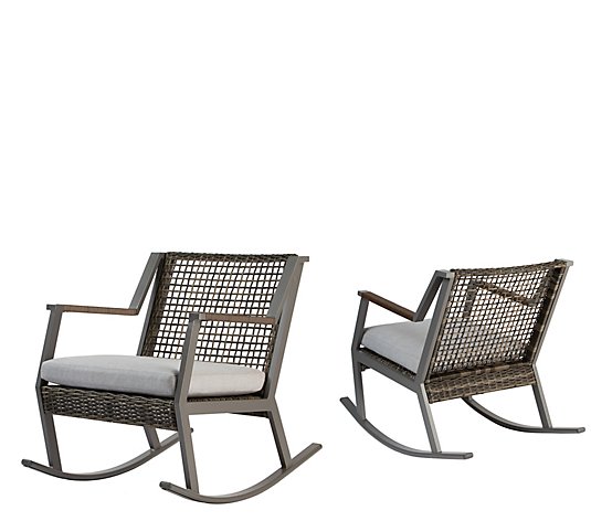 Real Flame Set of 2 Calvin Rocker Chairs