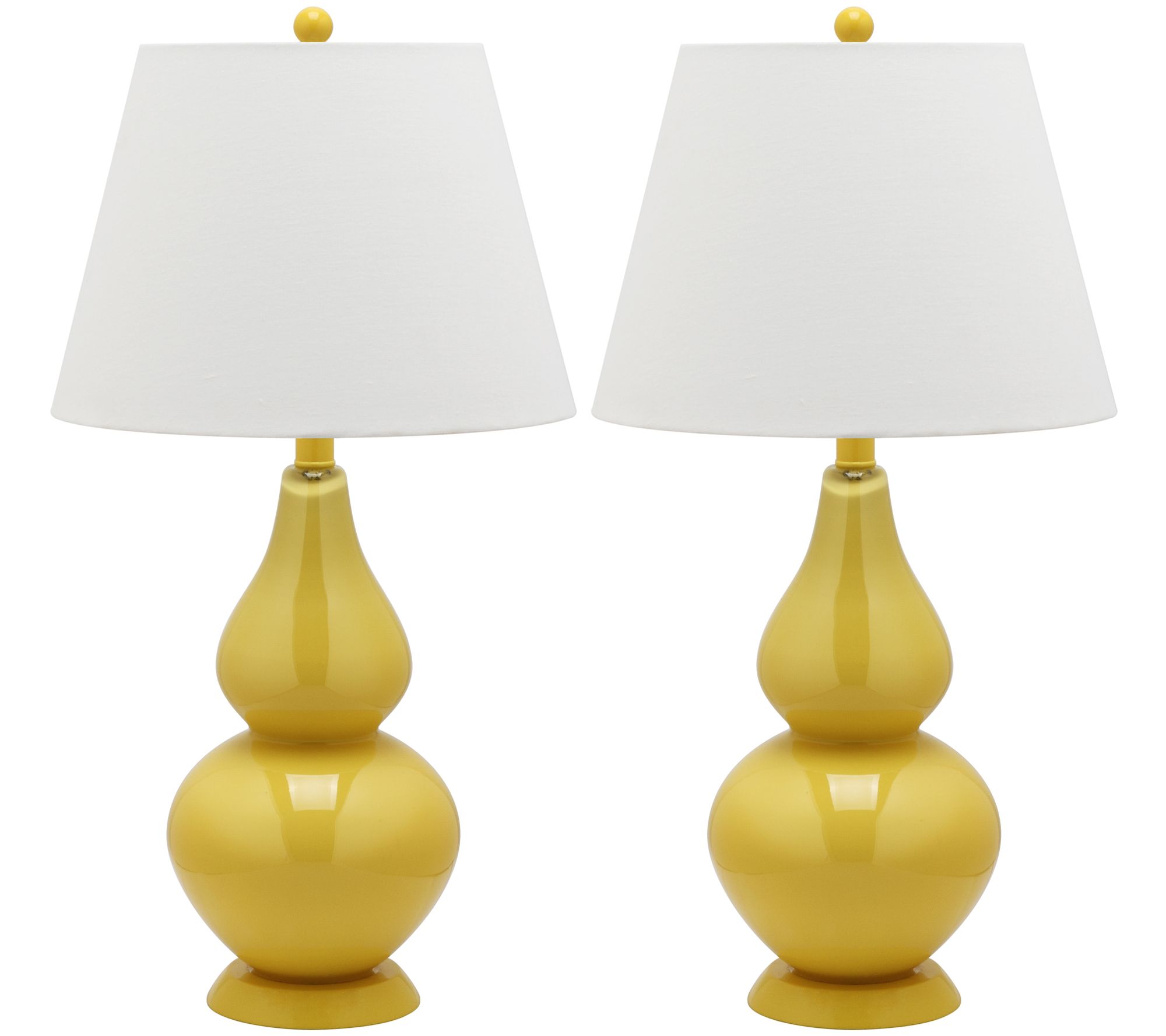 Safavieh Set of 2 Cybil Double-Gourd Table Lamps