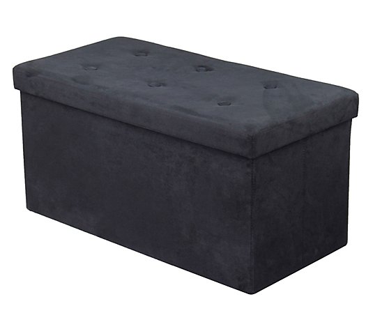 Sorbus Storage Bench Chest Ottoman w/Cover - Faux Suede Small