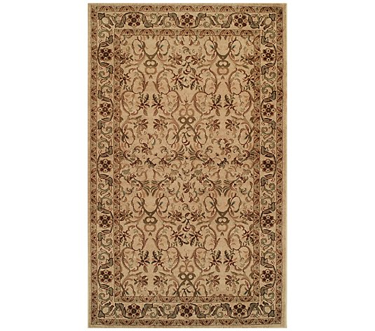 Traditional Fl Scroll Area Rug 5x8, Qvc Large Area Rugs