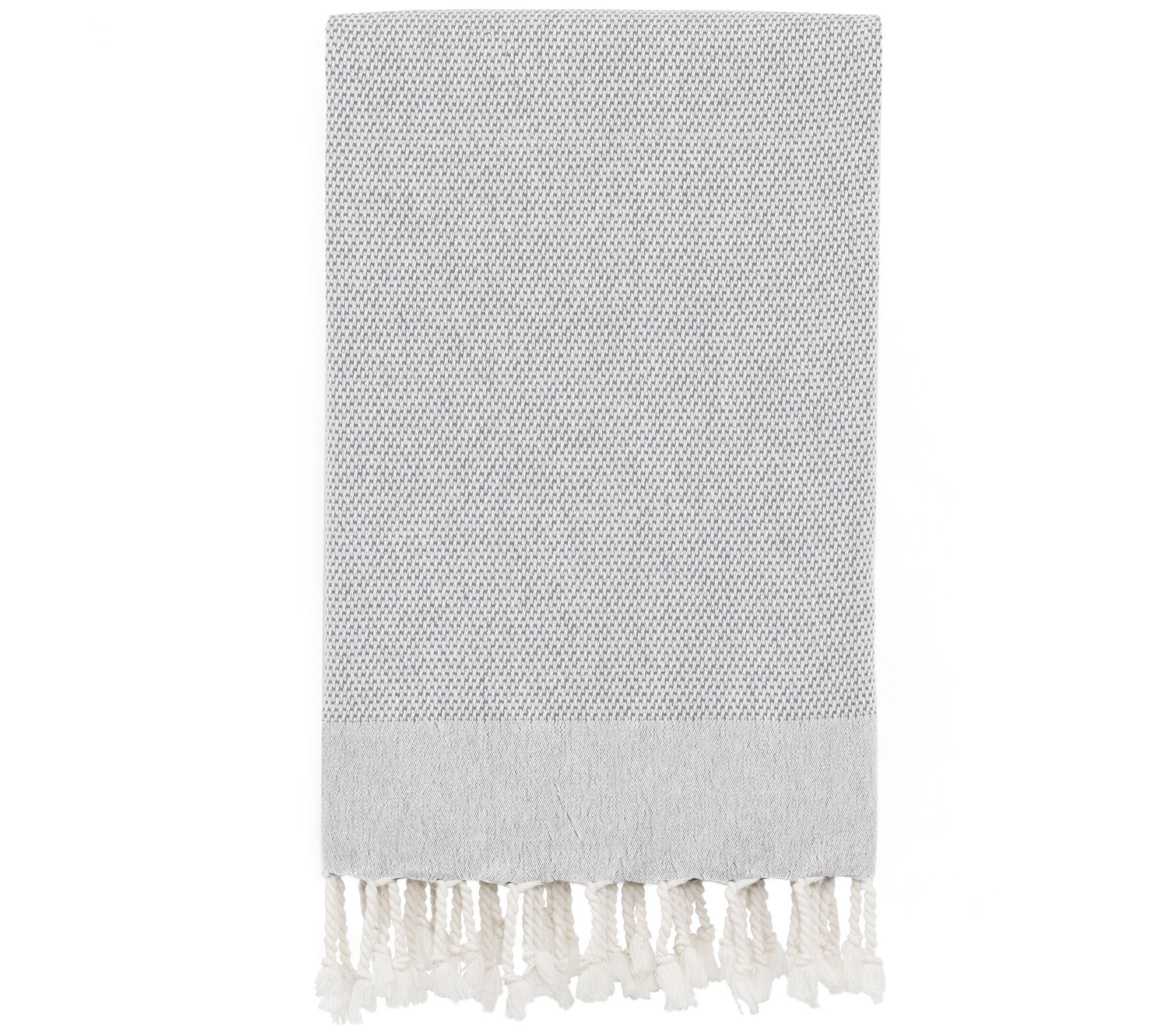 Linum Home Textiles Easton Turkish Cotton Embellished Washcloth Gray