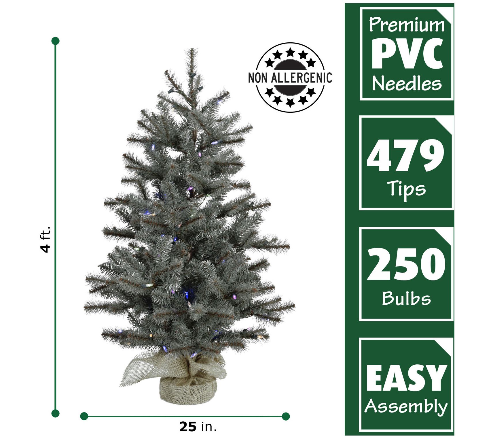 Fraser Hill Farm 4 Ft. Heritage Pine Artificial Tree with Burl - QVC.com