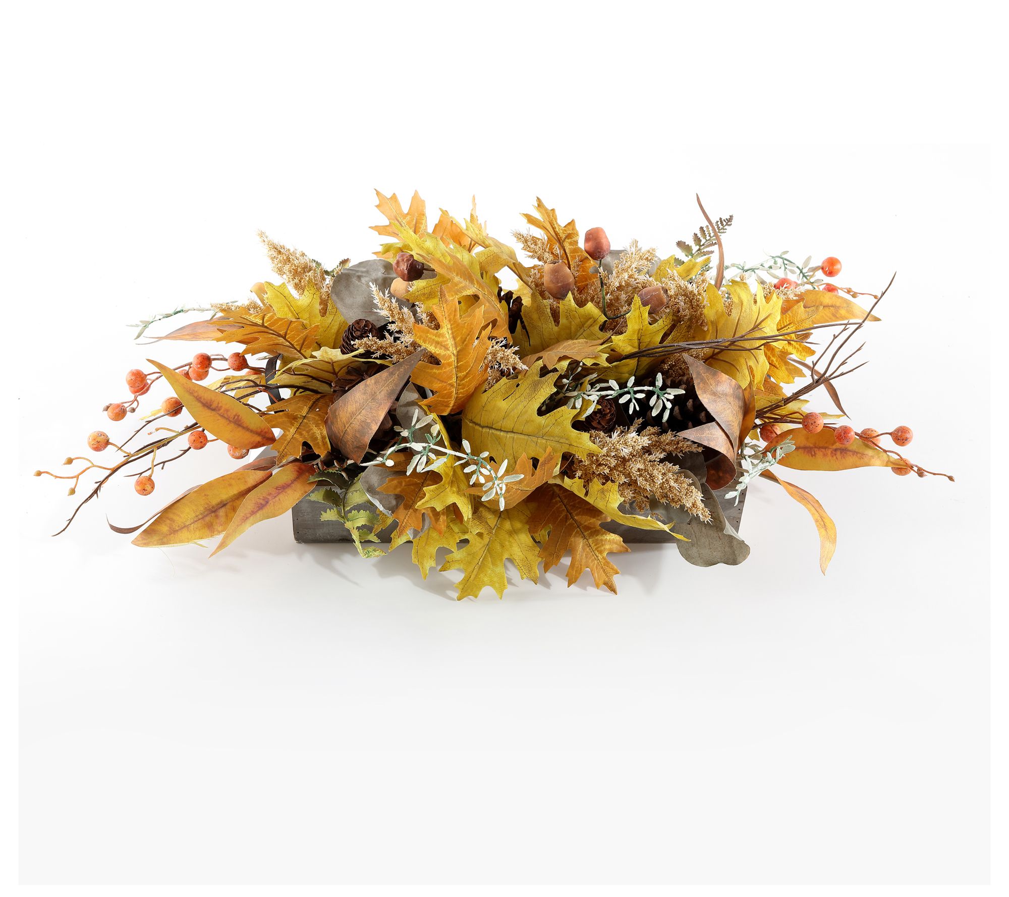 Safavieh Faux 31" Oak Leaf & Eucalyptus Potted Arrangement