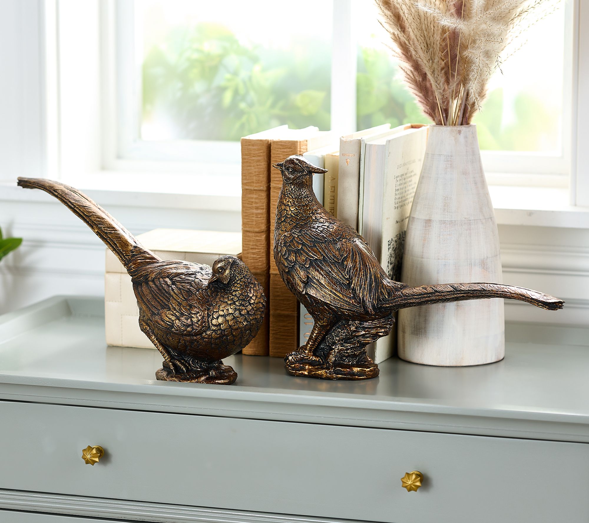 "As Is" 2-Piece Pheasant Figures by Valerie