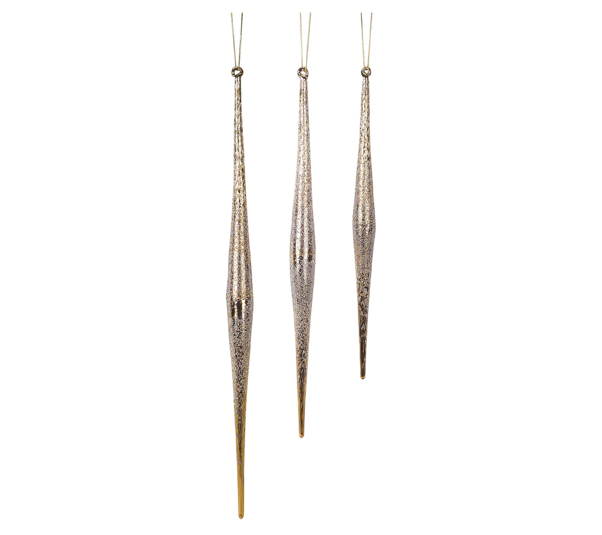 Melrose Goldtone and Silvertone Ombre Drop Ornament (S/6)