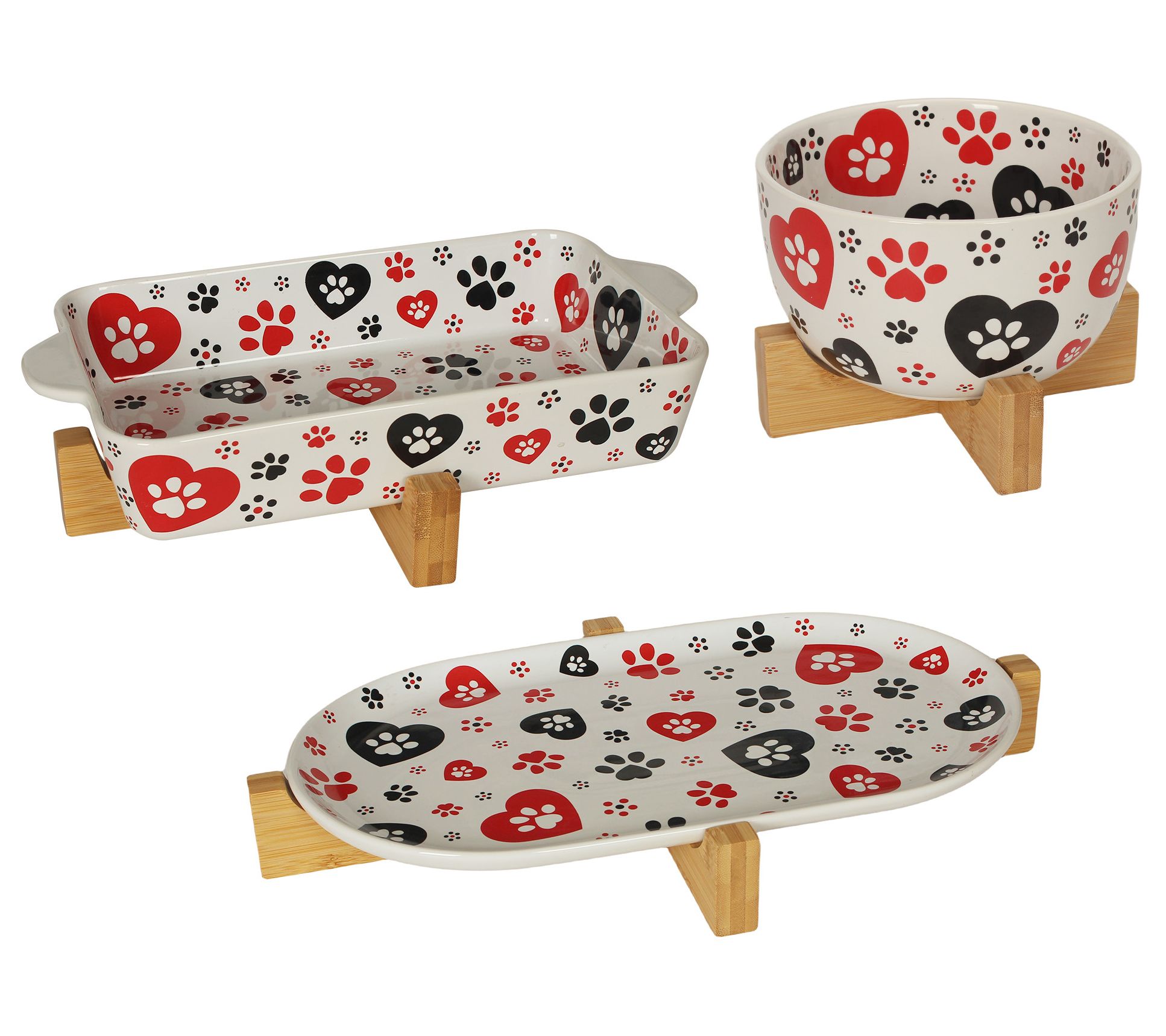 Temp-tations Seasonal Essential 3-pc Bakeware Set w/ Wood Trivets