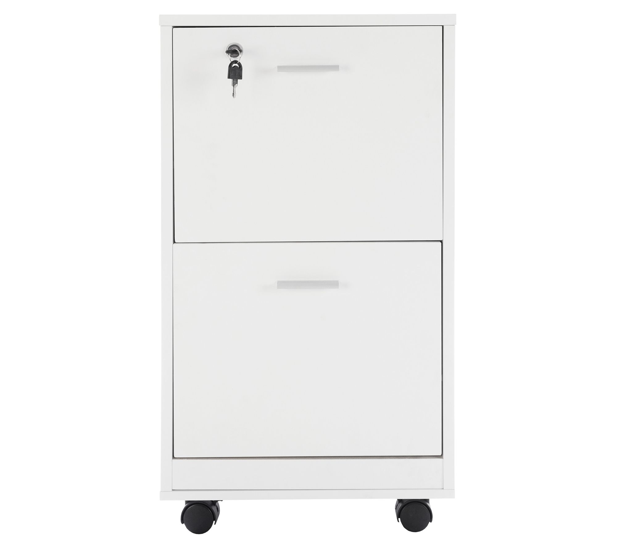 Lavish Home Rolling File Cabinet 2-Deep Drawerwith Lock