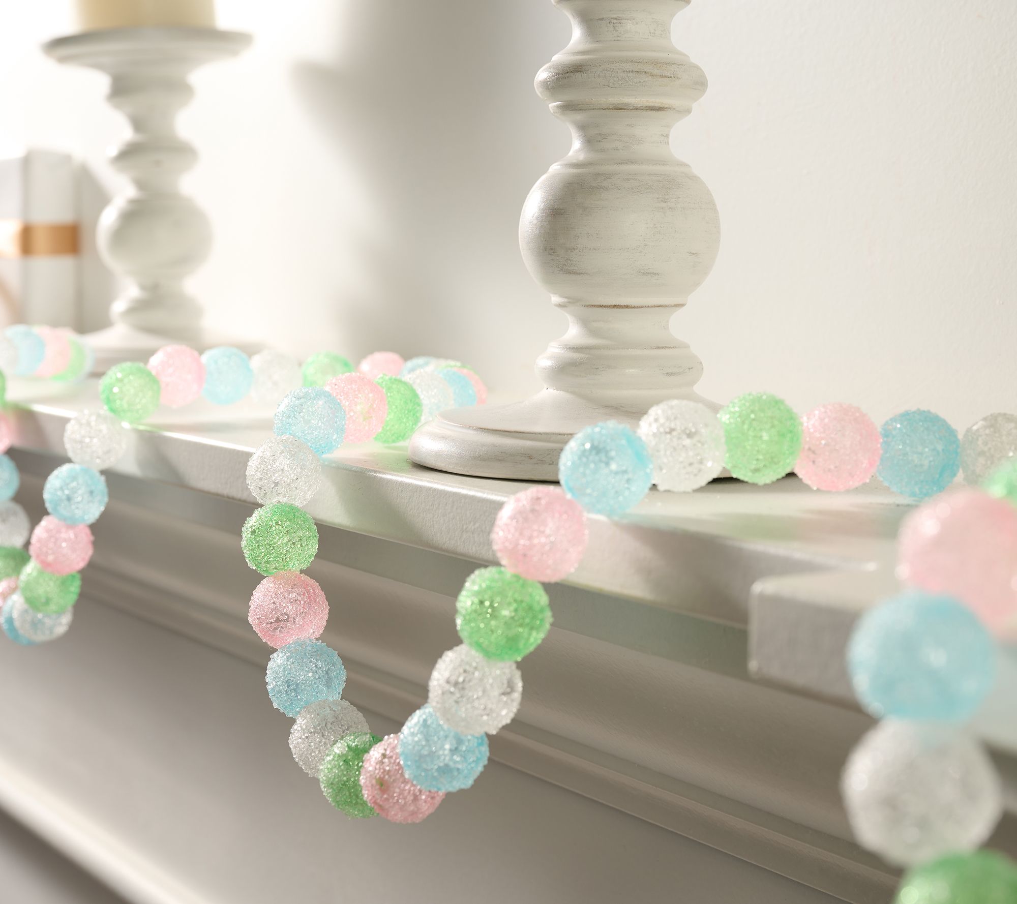 Set of 2 6' Sugared Candy Ball Garlands by Valerie