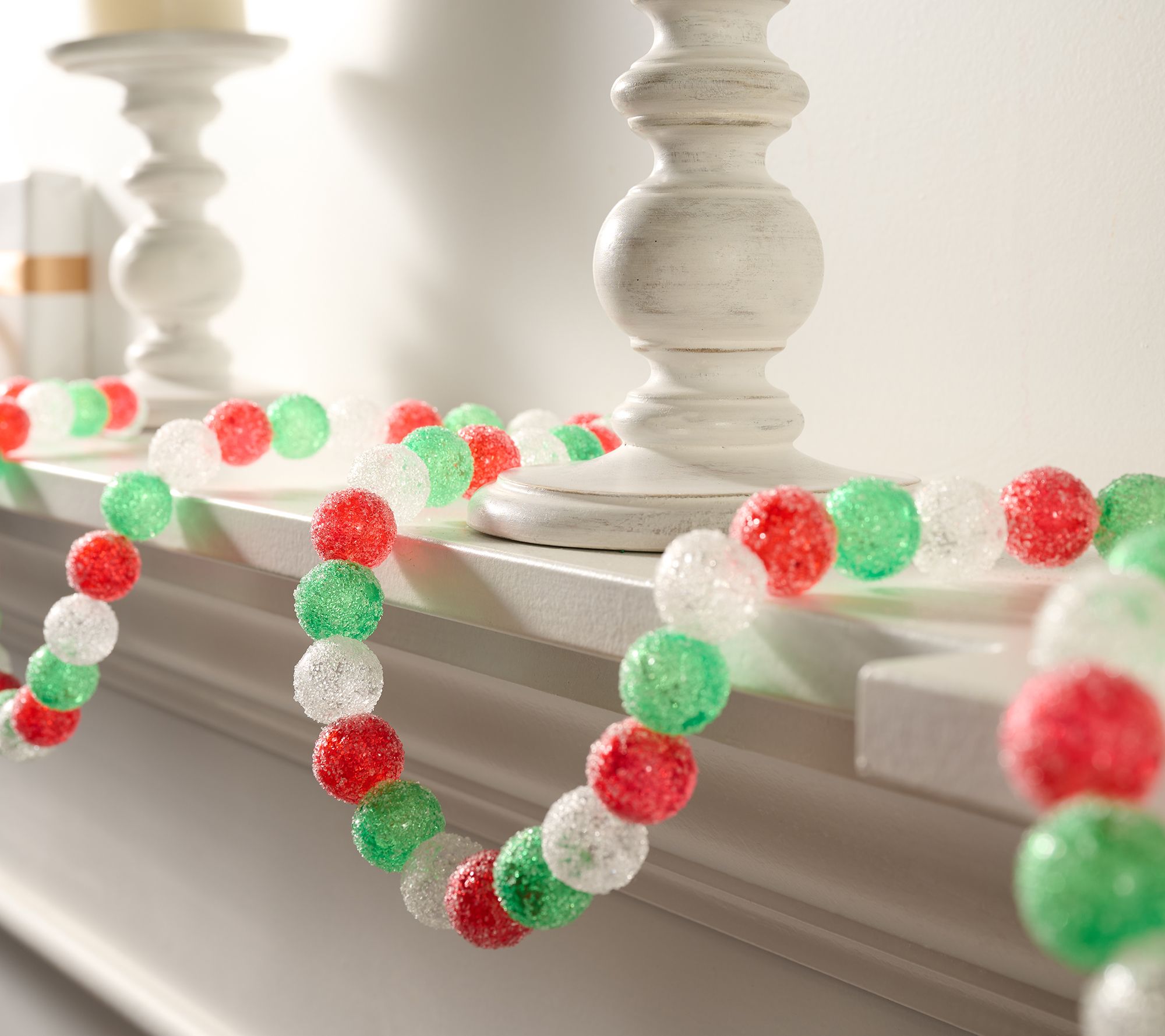 Set of 2 6' Sugared Candy Ball Garlands by Valerie