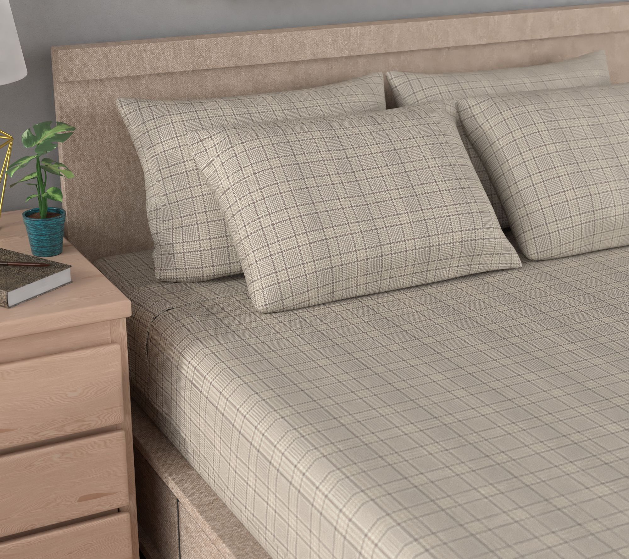 Home Reflections Flannel Sheet Set w/ Extra Cases