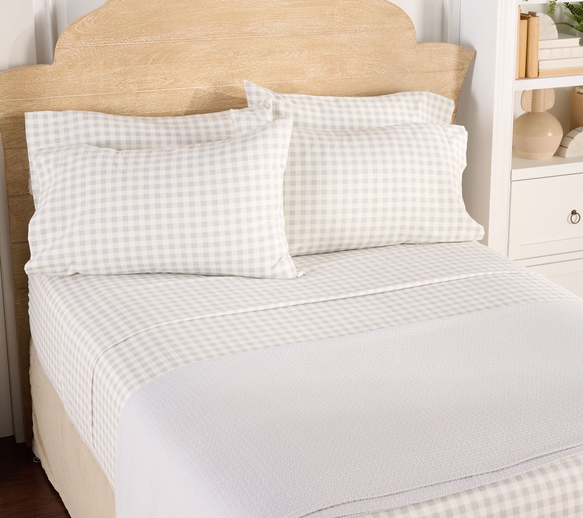 Home Reflections Flannel Sheet Set w/ Extra Cases