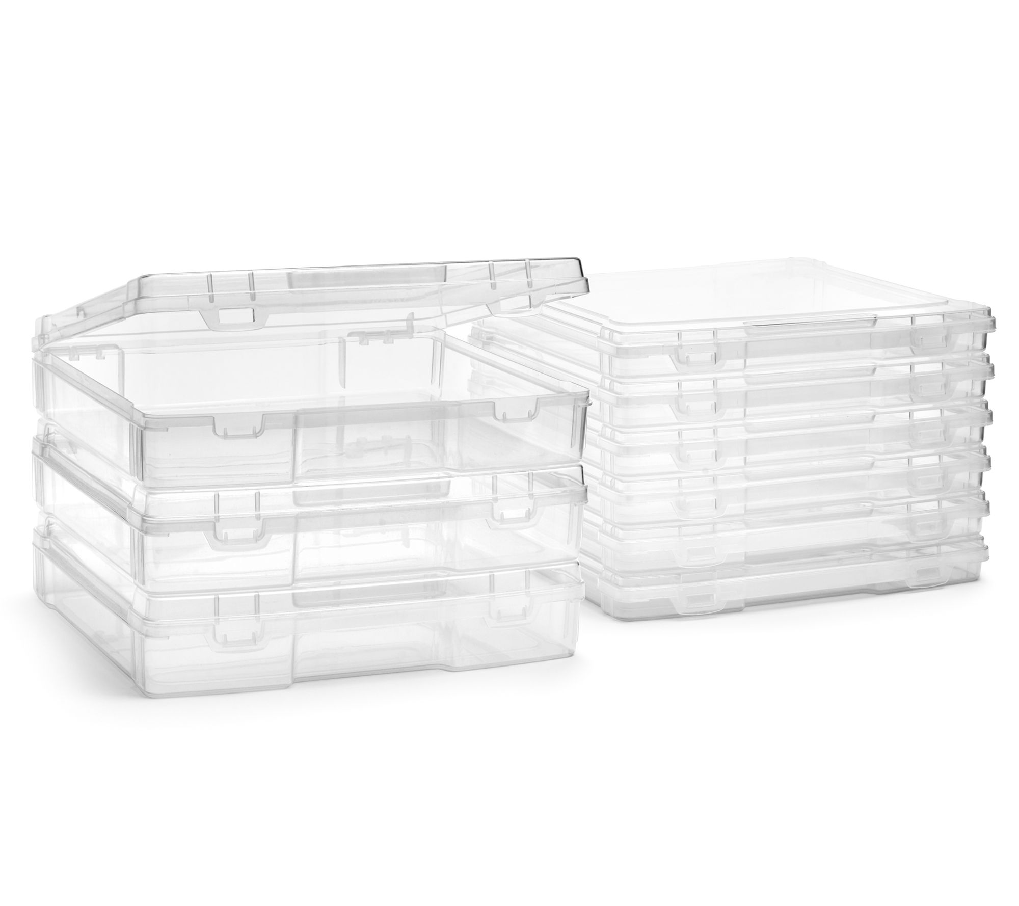 Sorbus 9 Piece Variety Size Clear Project Case Fits 12"x12"