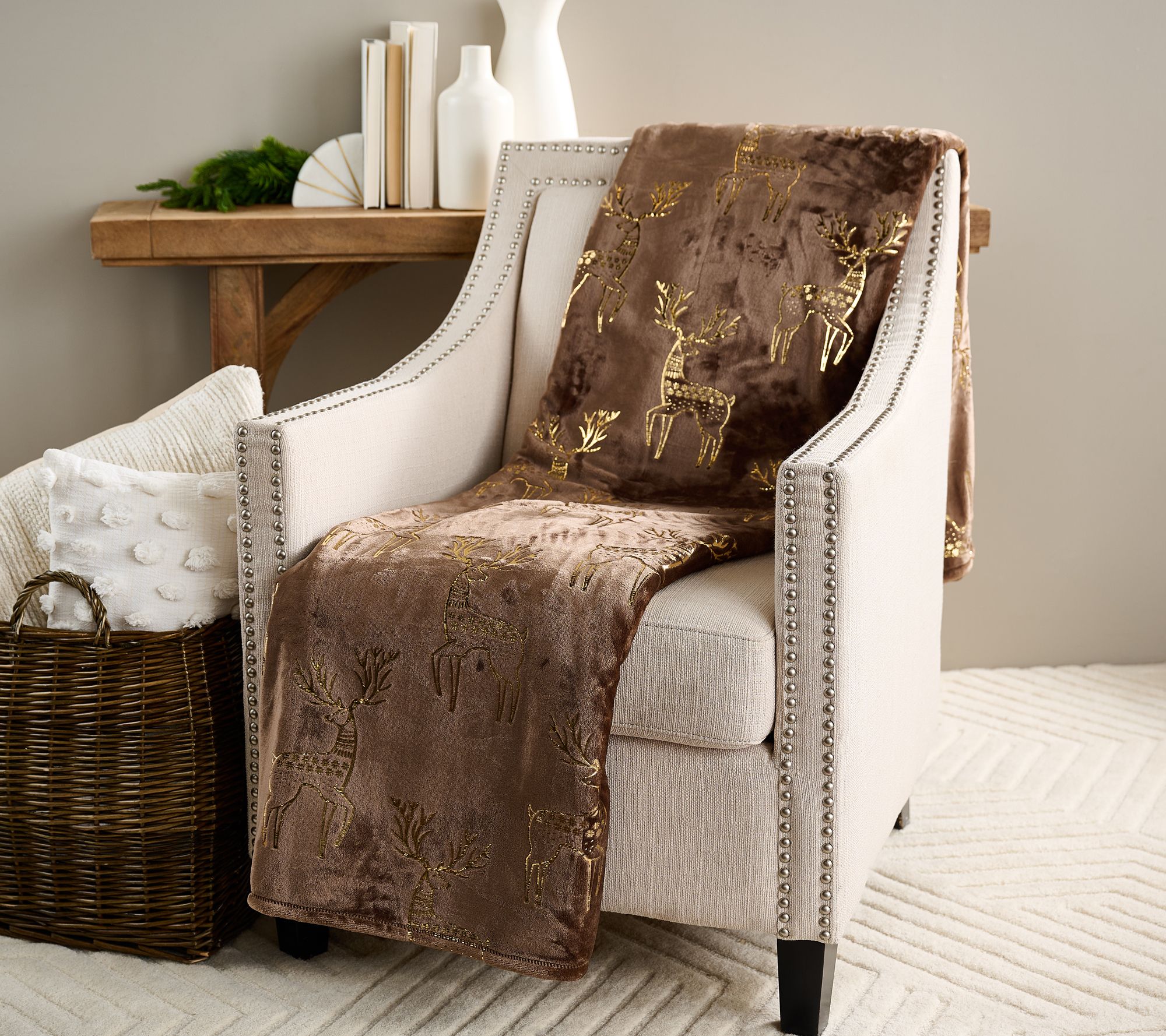 "As Is" Berkshire Foiled Velvetsoft 60x80 Throw