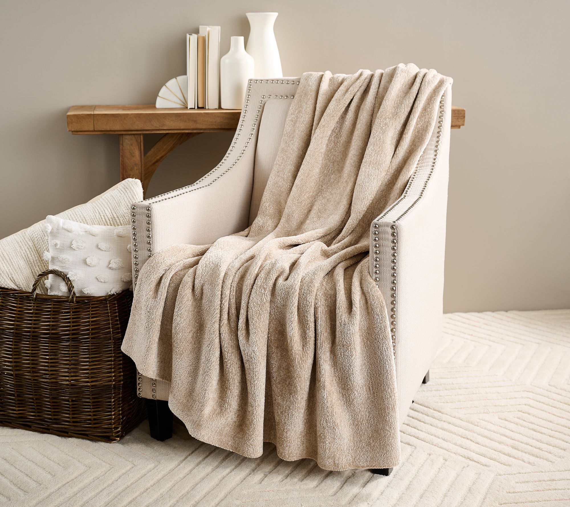 "As Is" Home Reflections Luxe Knit Oversized Throw
