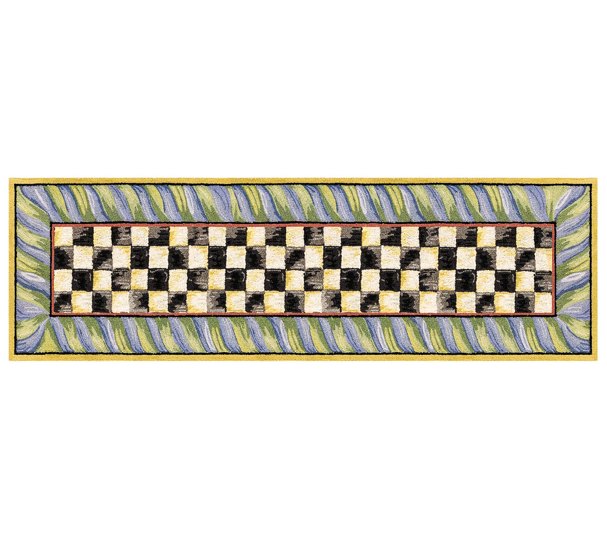 MacKenzie-Childs Courtly Check 2'6" x 8' Washable Runner