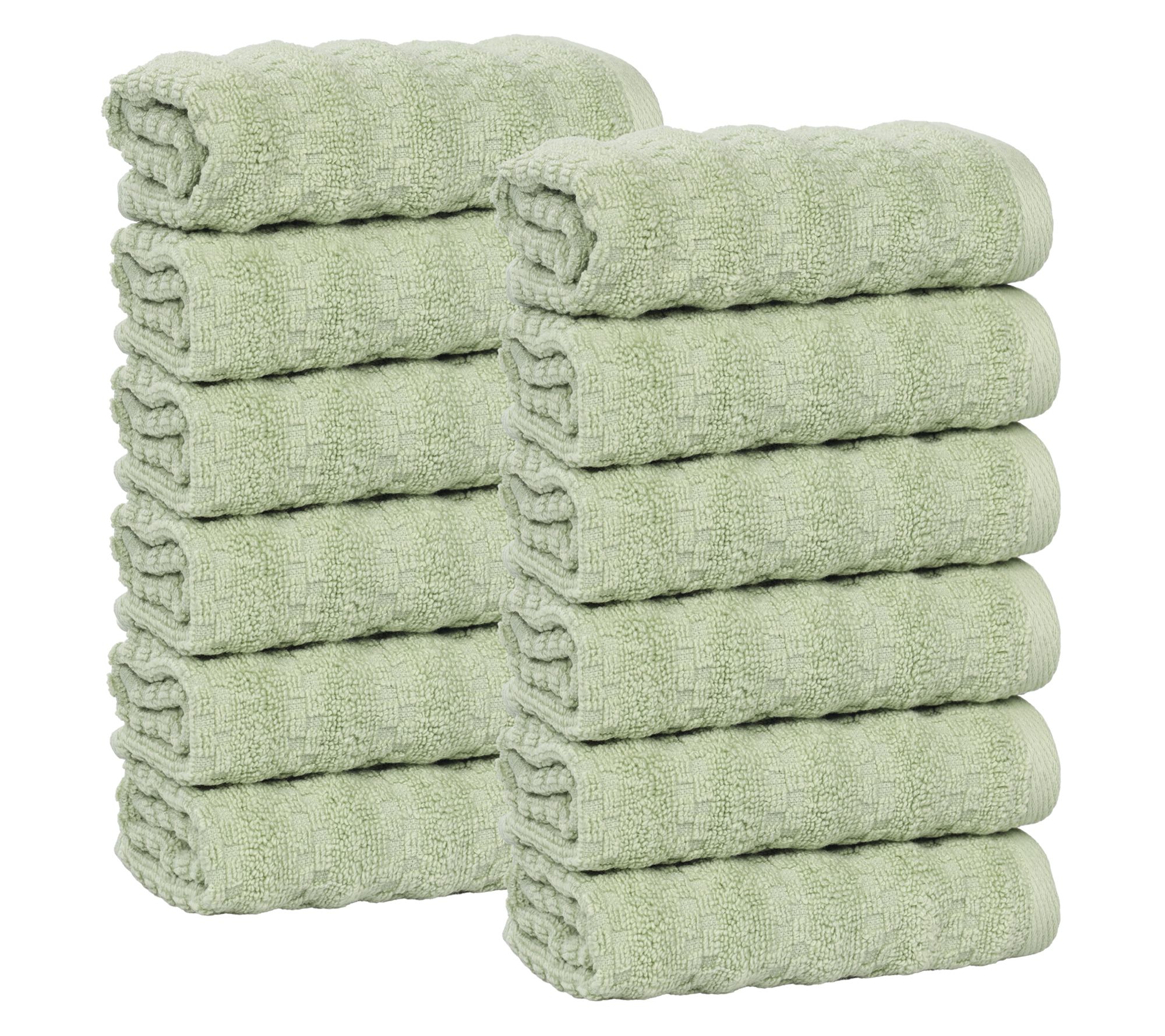 Superior 12 Piece Zuma Zero Twist Cotton Soft Face Towel Set