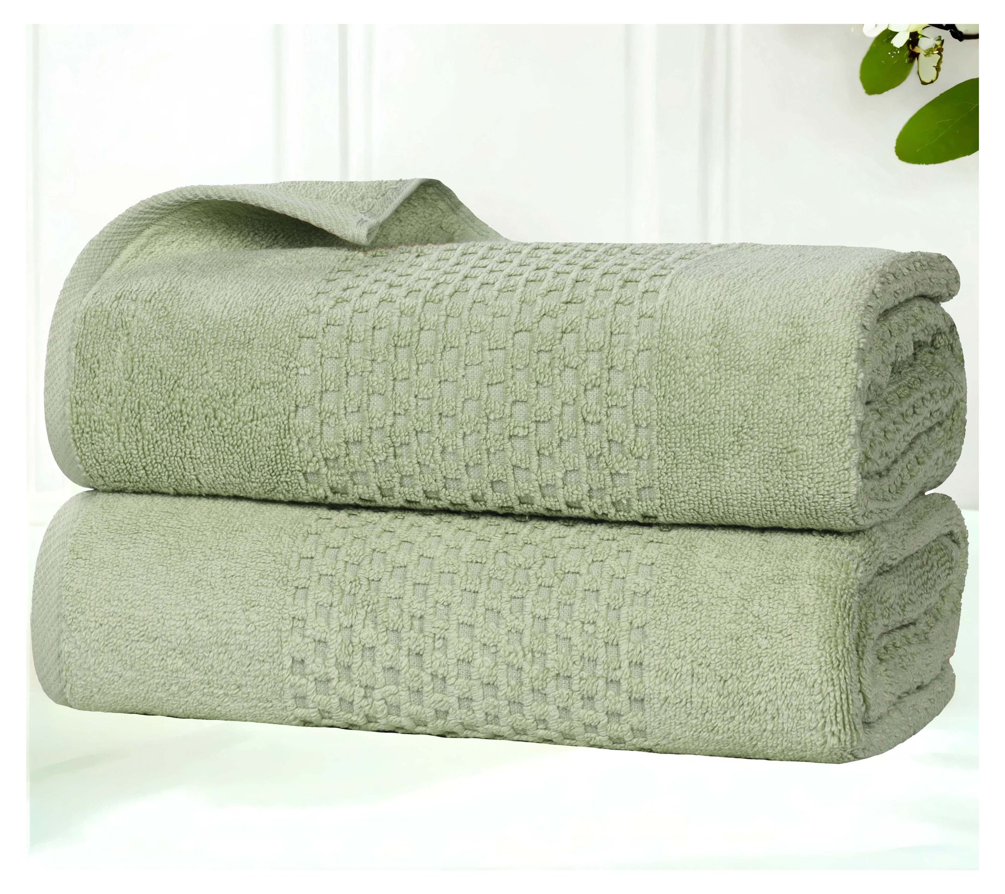 Superior 2pc Playa Zero Twist Cotton Solid BathTowel Set