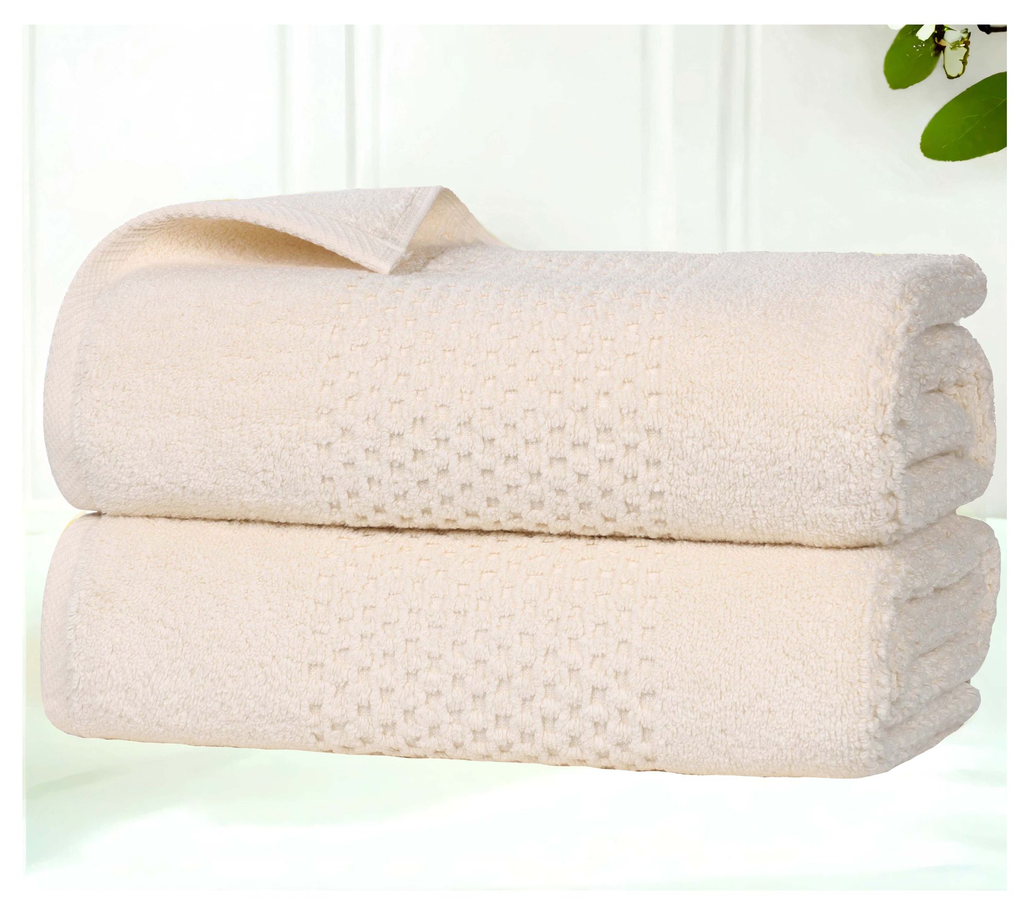 Superior 2pc Playa Zero Twist Cotton Solid BathTowel Set