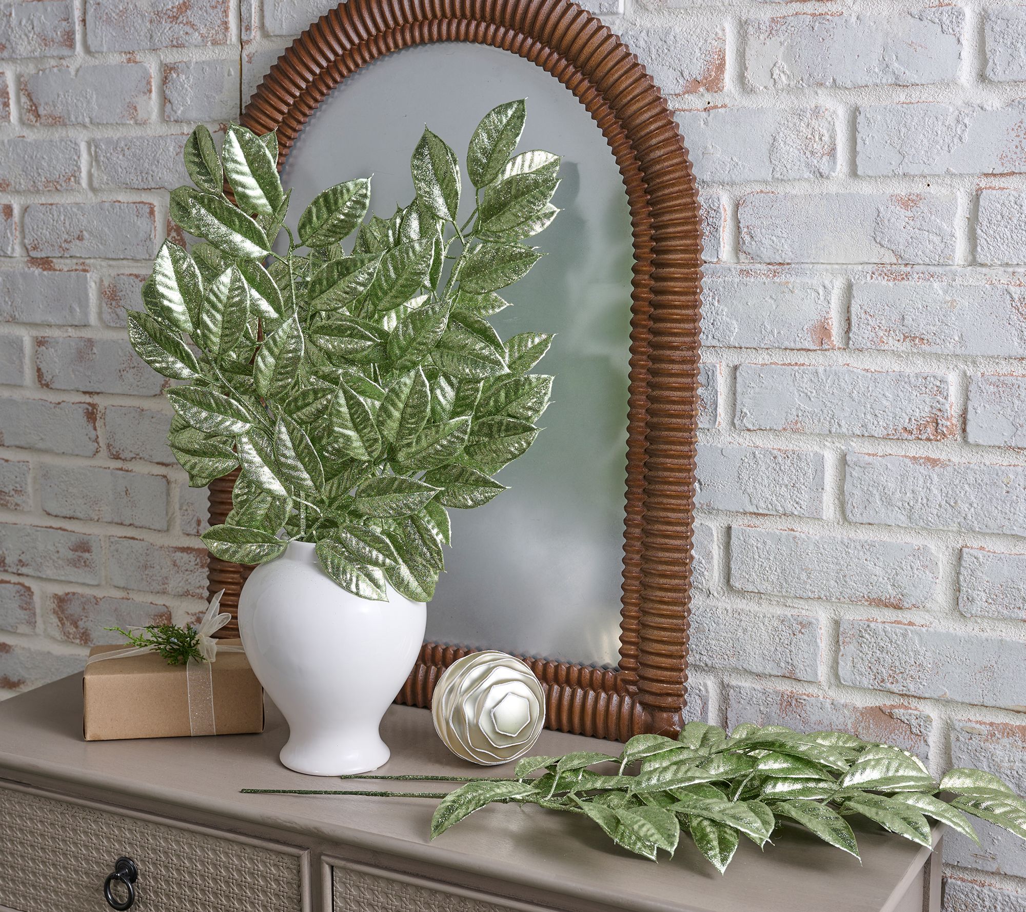 Set of 6 Glistening Leaf Picks by Valerie