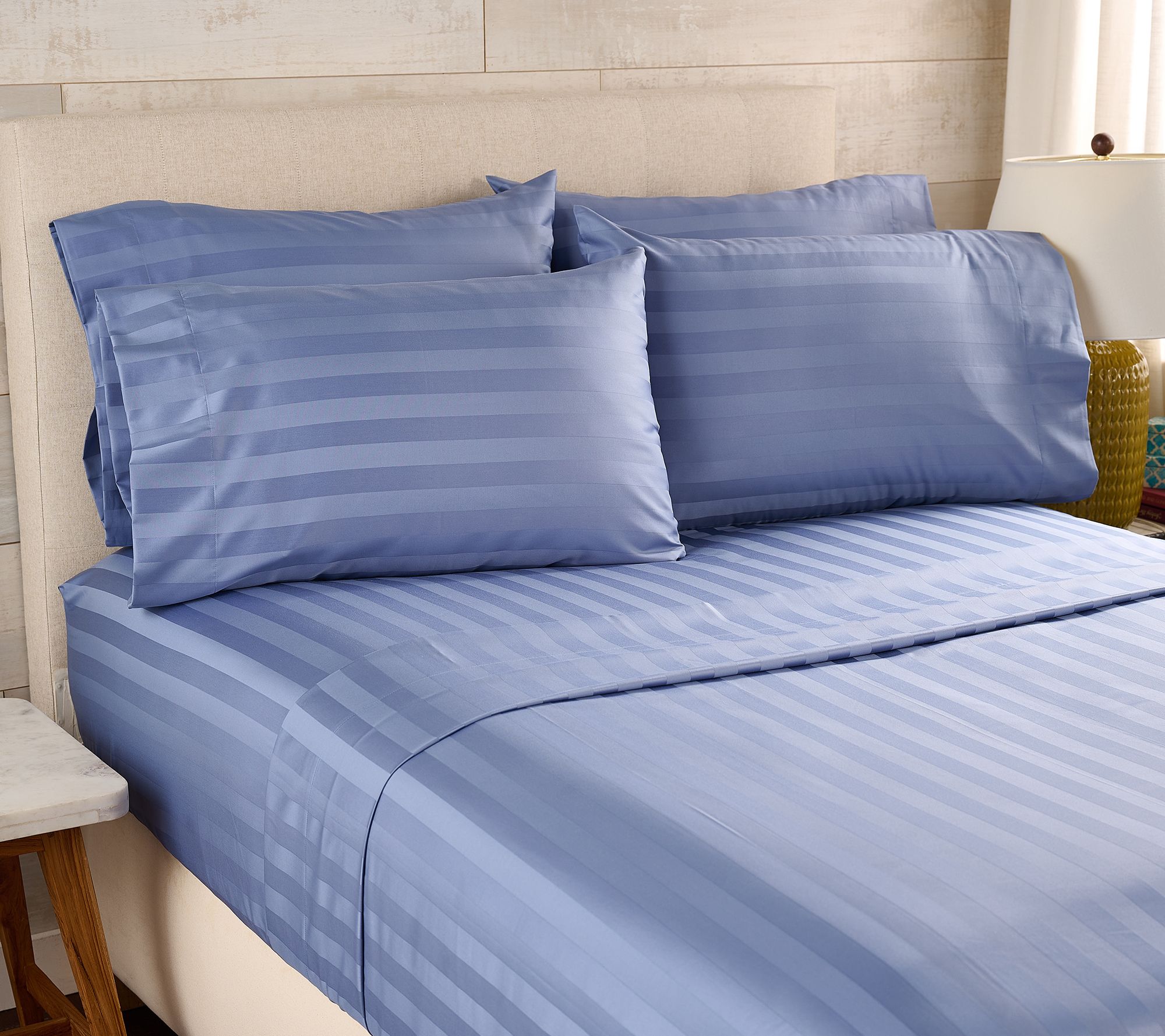 Northern Nights Wrinkle Defense Dobby Stripe Sheet Set with Extra Cases