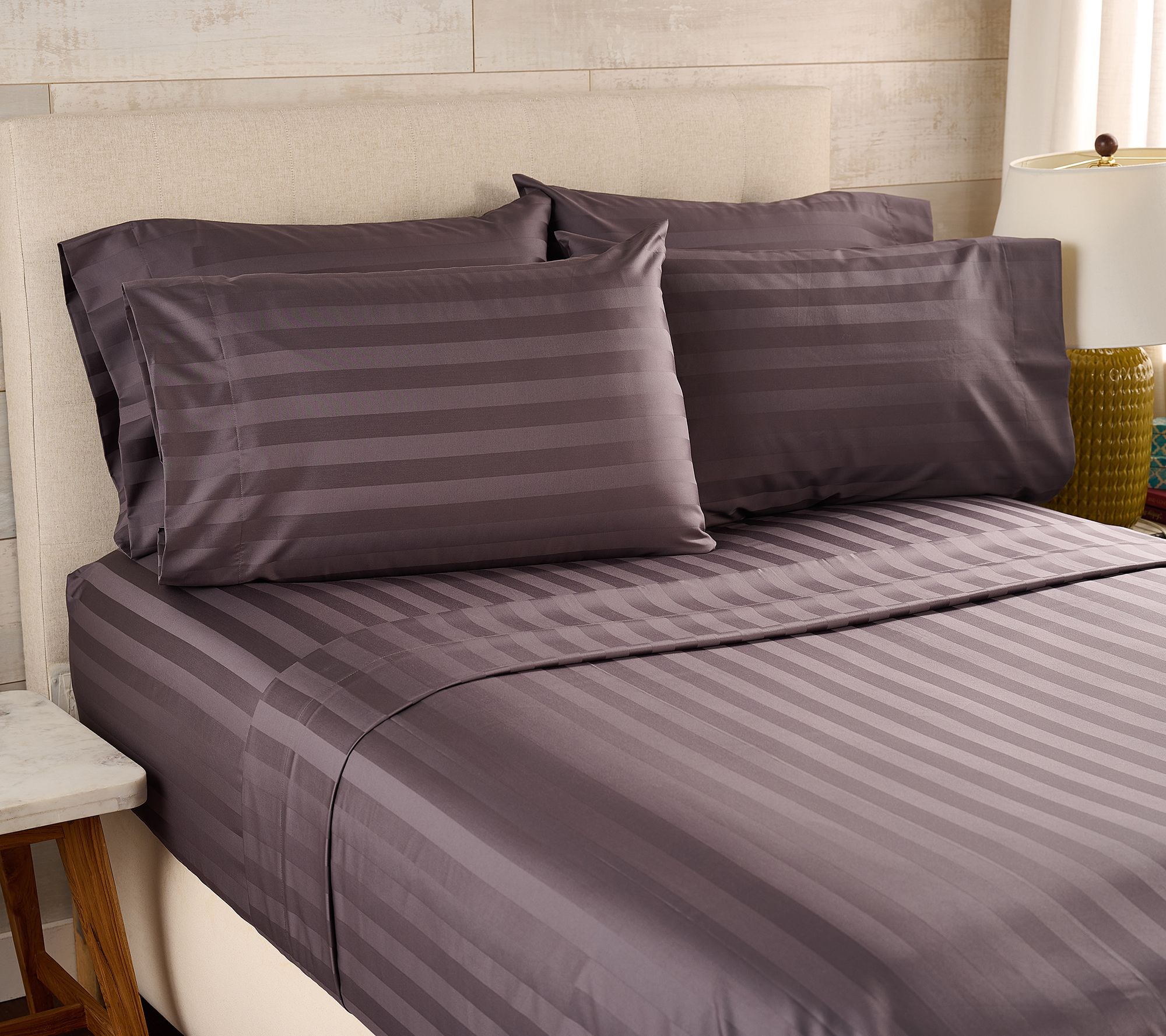 Northern Nights Wrinkle Defense Dobby Stripe Sheet Set with Extra Cases