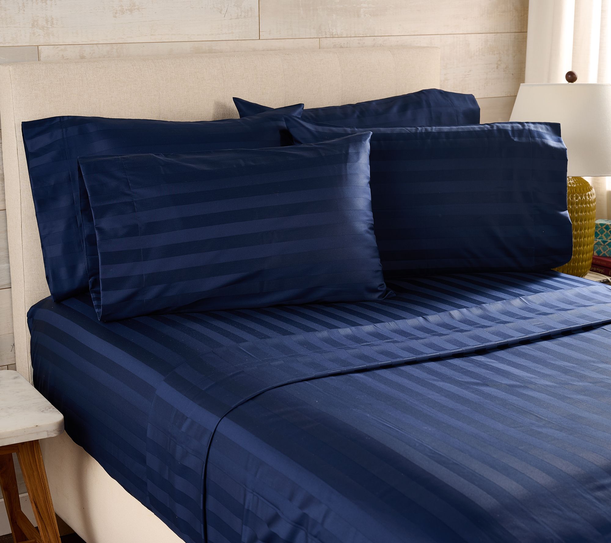 Northern Nights Wrinkle Defense Dobby Stripe Sheet Set with Extra Cases