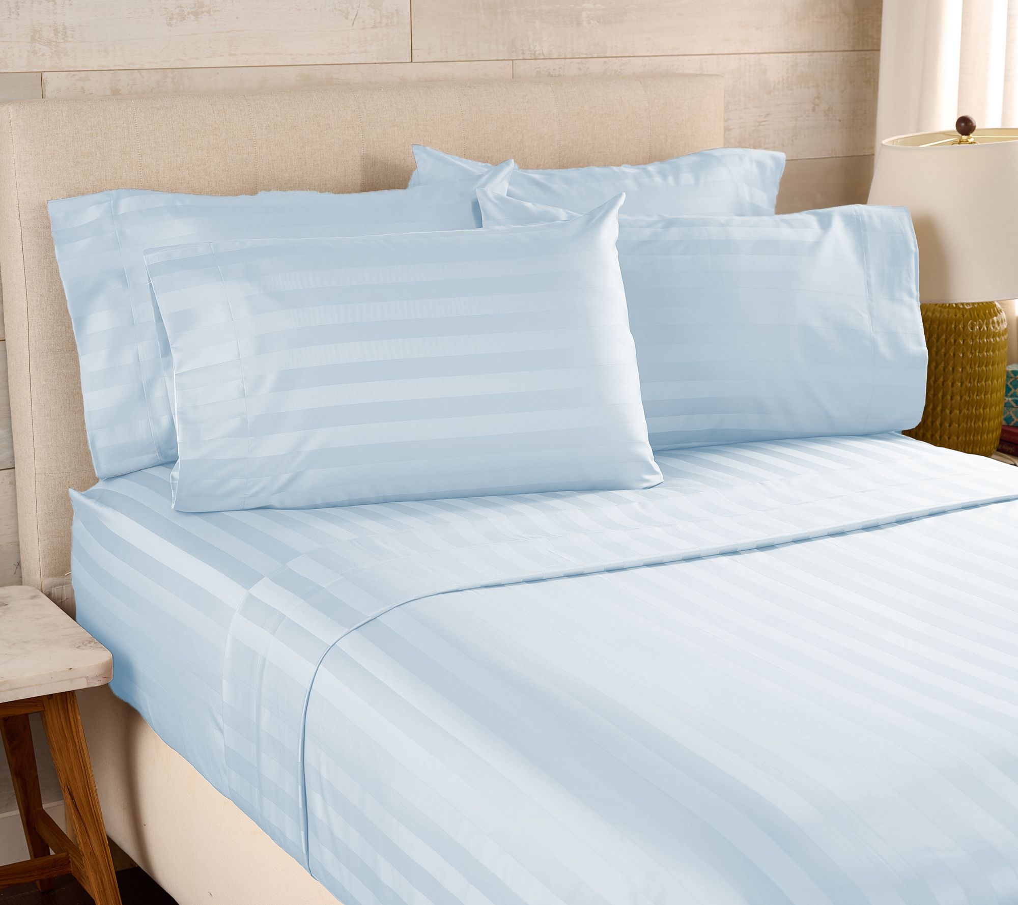 Northern Nights Wrinkle Defense Dobby Stripe Sheet Set with Extra Cases