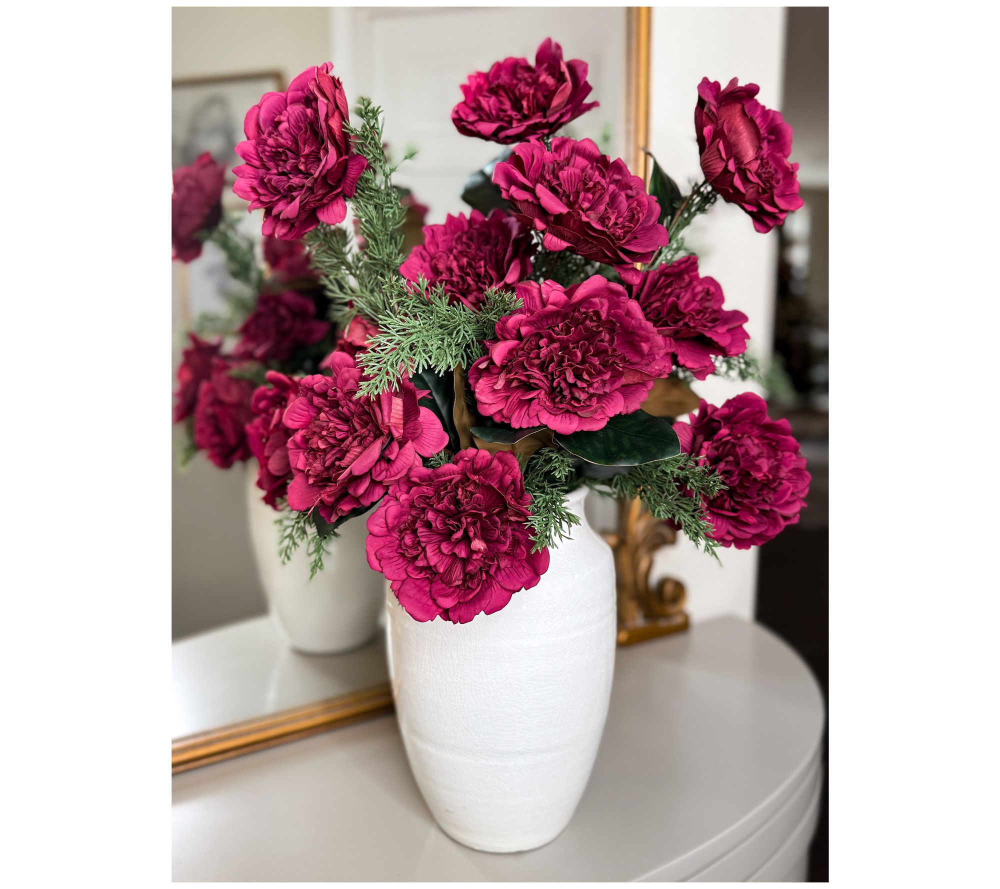 Simply Stunning Set of 5 22" Real Touch Peony Stems by Janine Graff