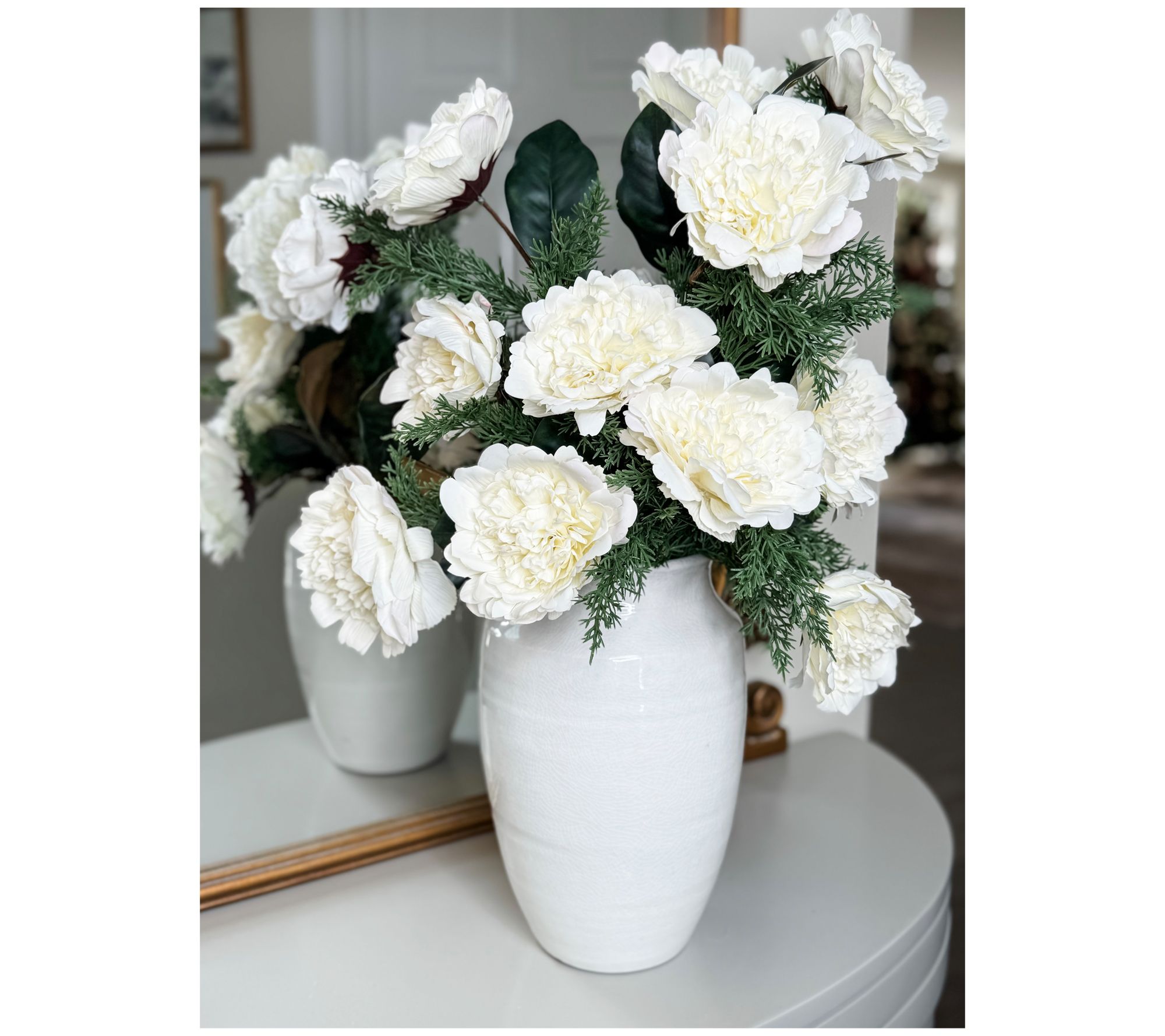 Simply Stunning Set of 5 22" Real Touch Peony Stems by Janine Graff