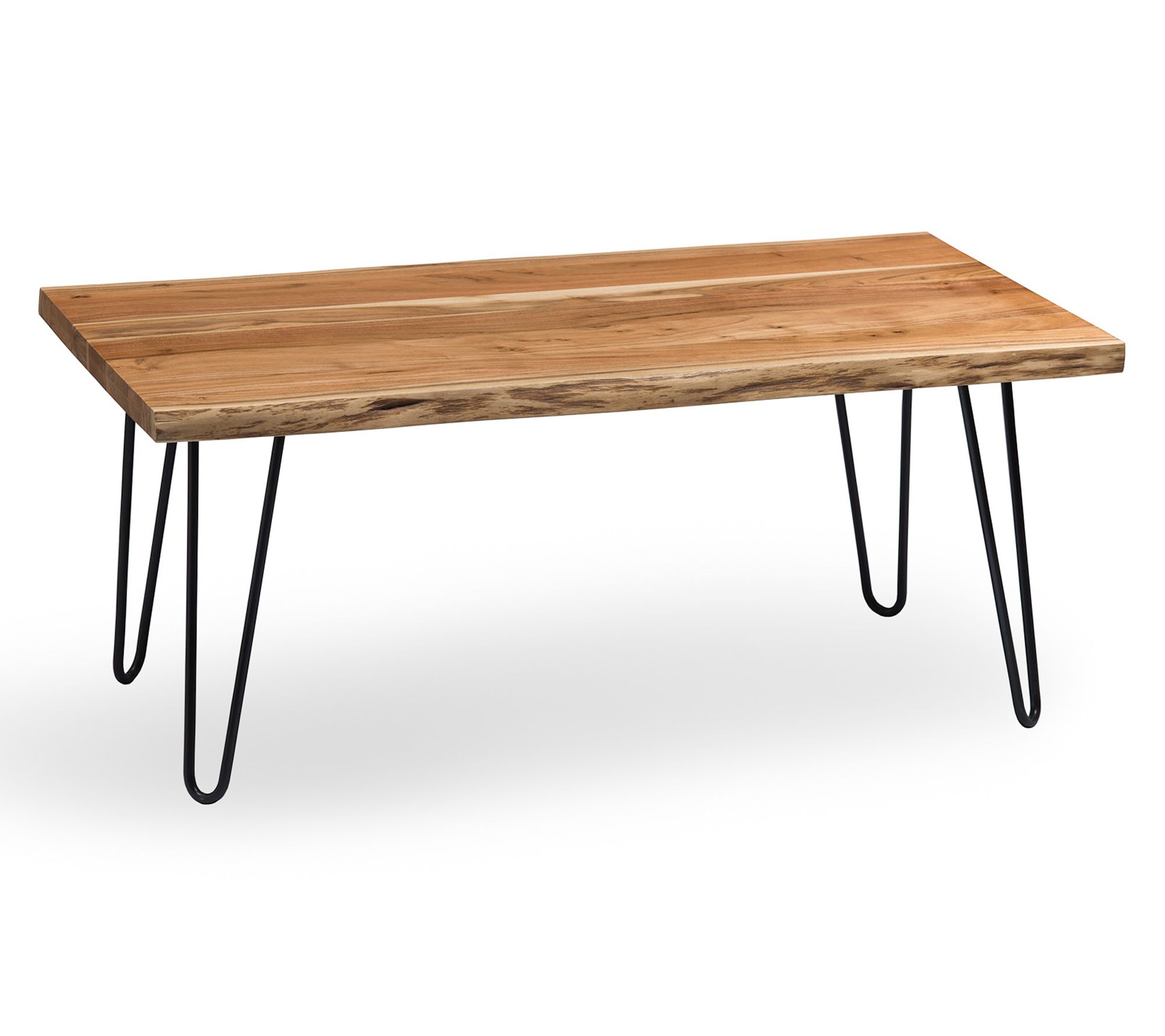 Alaterre Furniture Hairpin Natural Live Edge LgCoffee Table