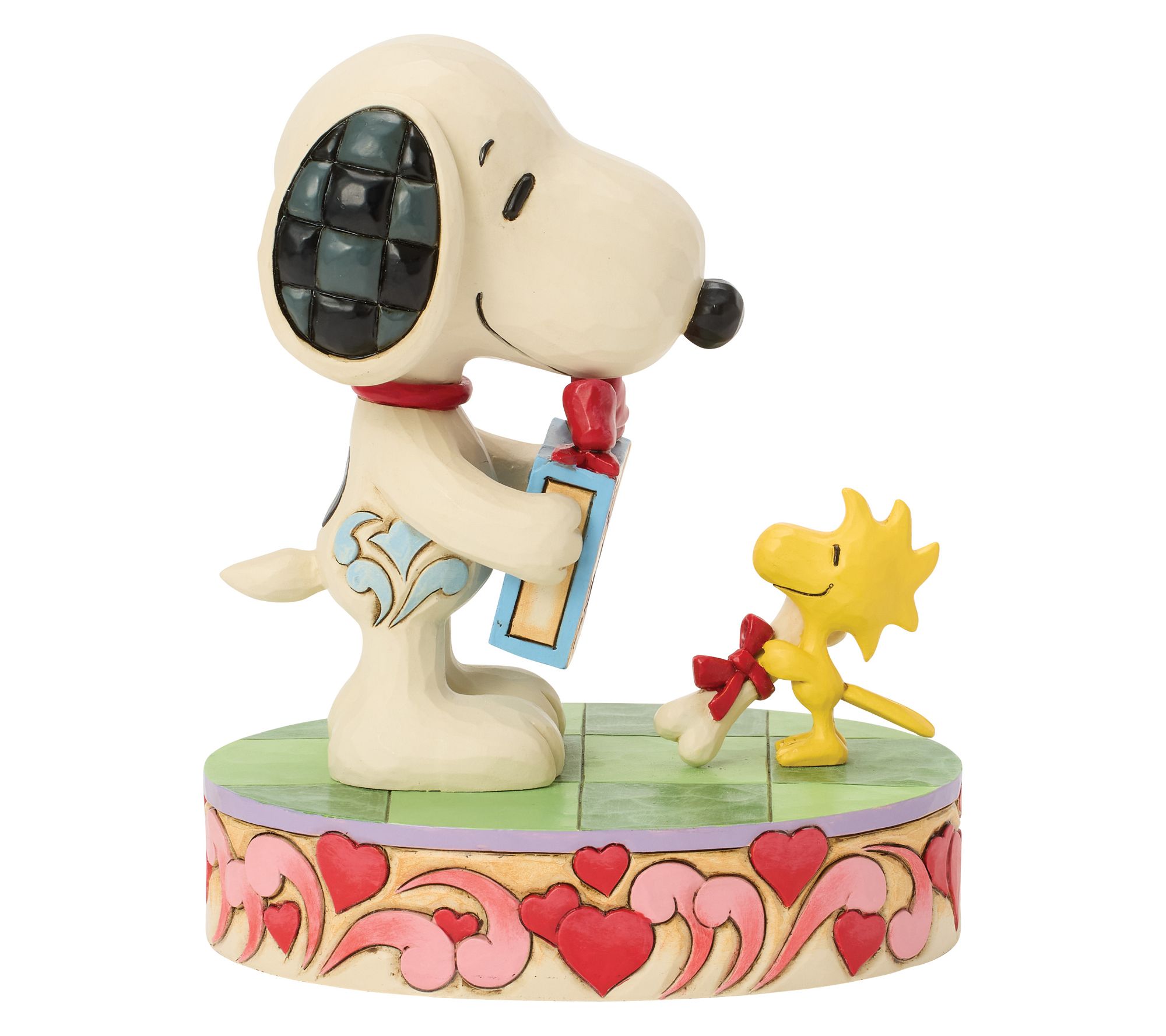 Peanuts by Jim Shore Snoopy and Woodstock w Gifts Figurine 5.3