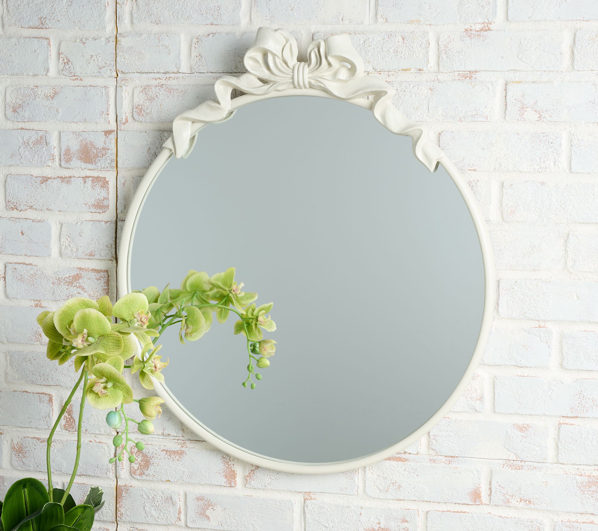 Home Reflections 24" Antique Metal Bow Mirror