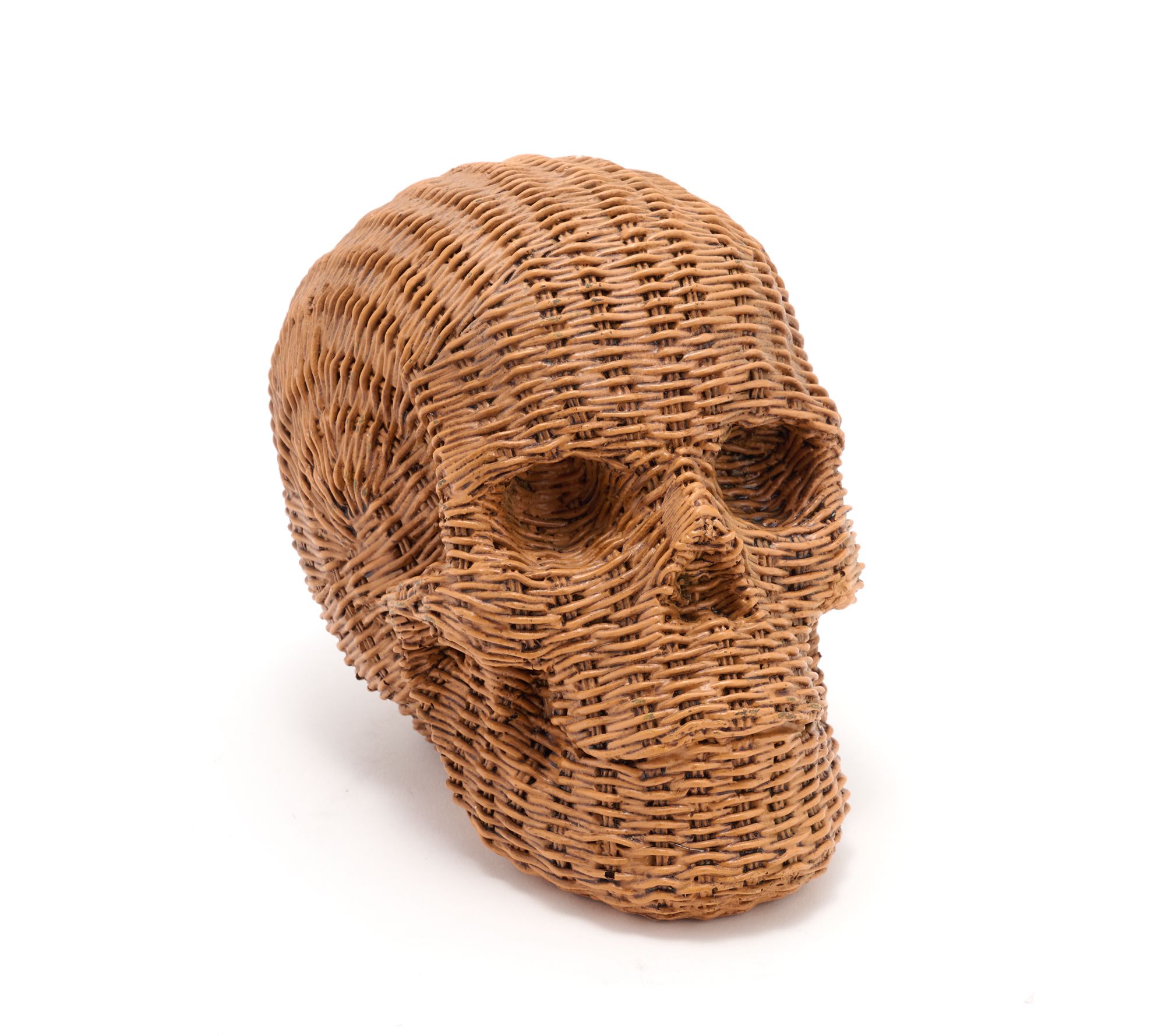 "As Is" Home Reflections 5.5" Wicker Resin Skull Decor