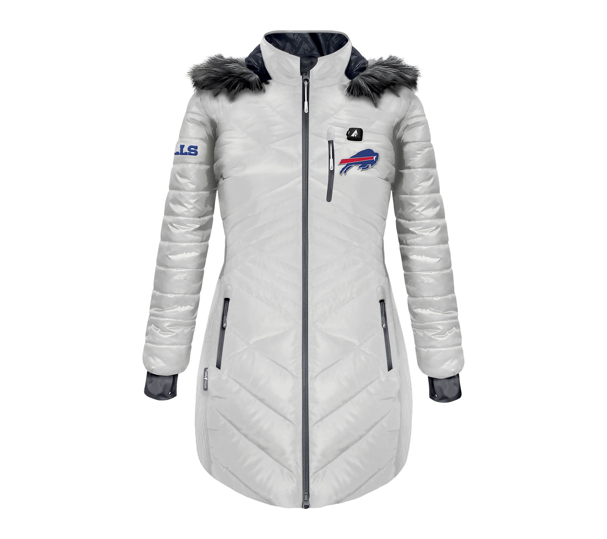 ActionHeat NFL Women's Long Puffer 5V Battery Heated Jacket