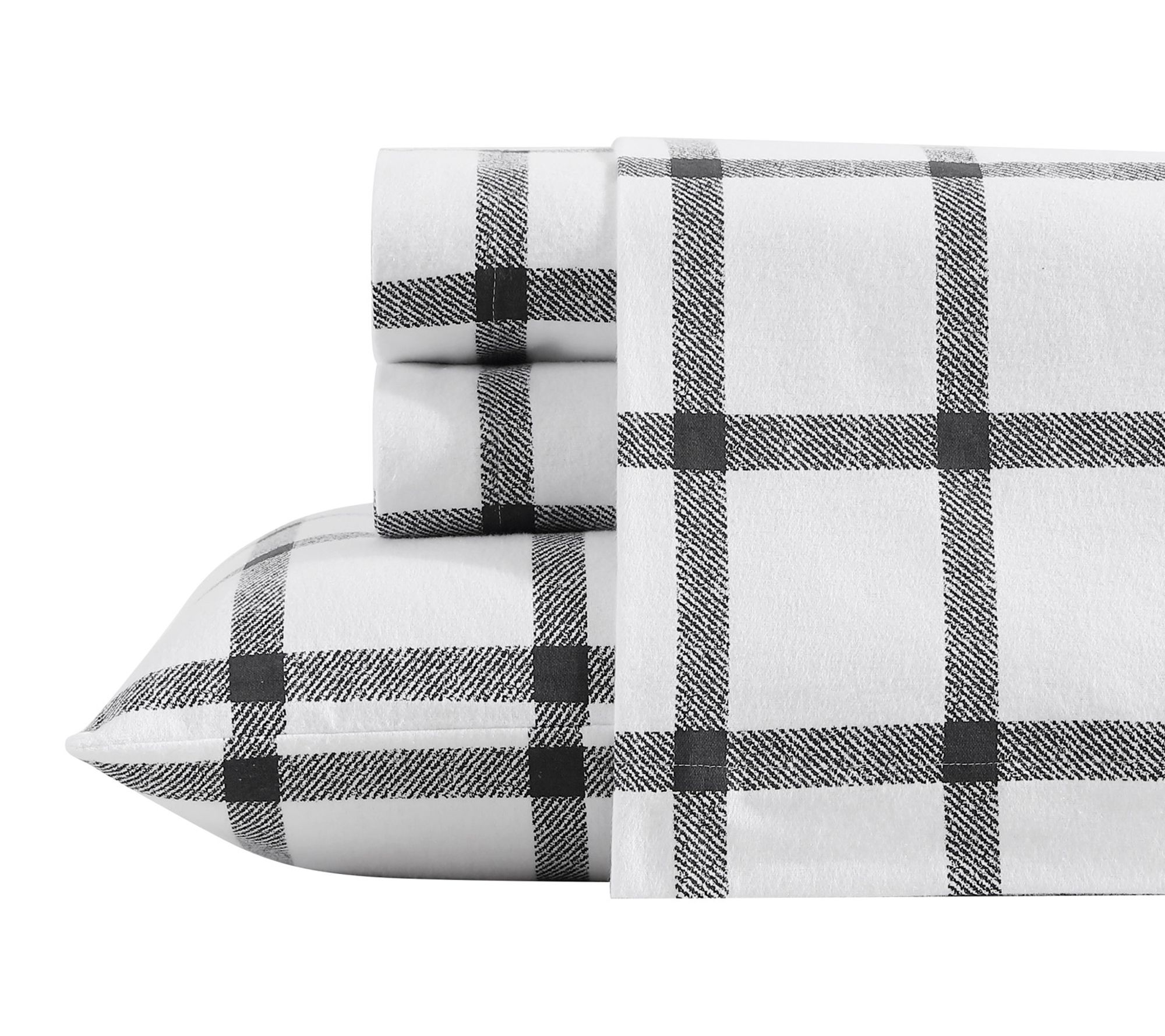 Eddie Bauer Bunkhouse Plaid Beige Cotton Full Sheet Set